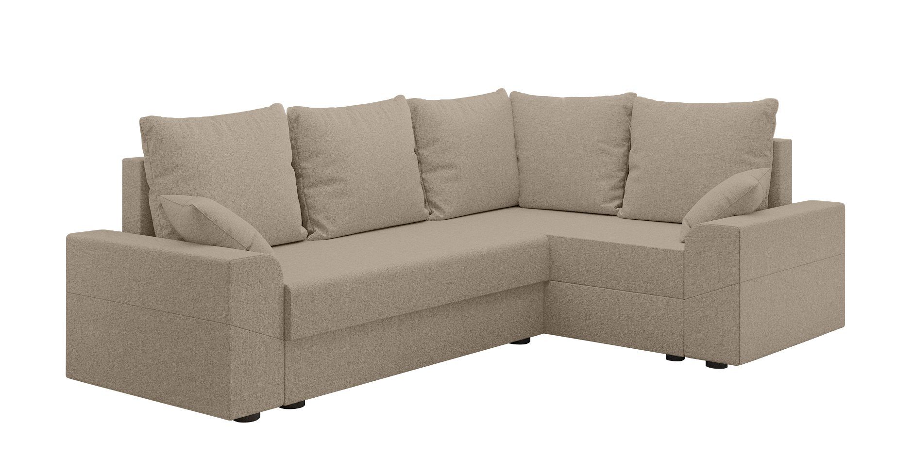 Ecksofa Design Modern Sofa, mit Bettfunktion, L-Form, Montero, Sitzkomfort, Bettkasten, Stylefy mit Eckcouch,