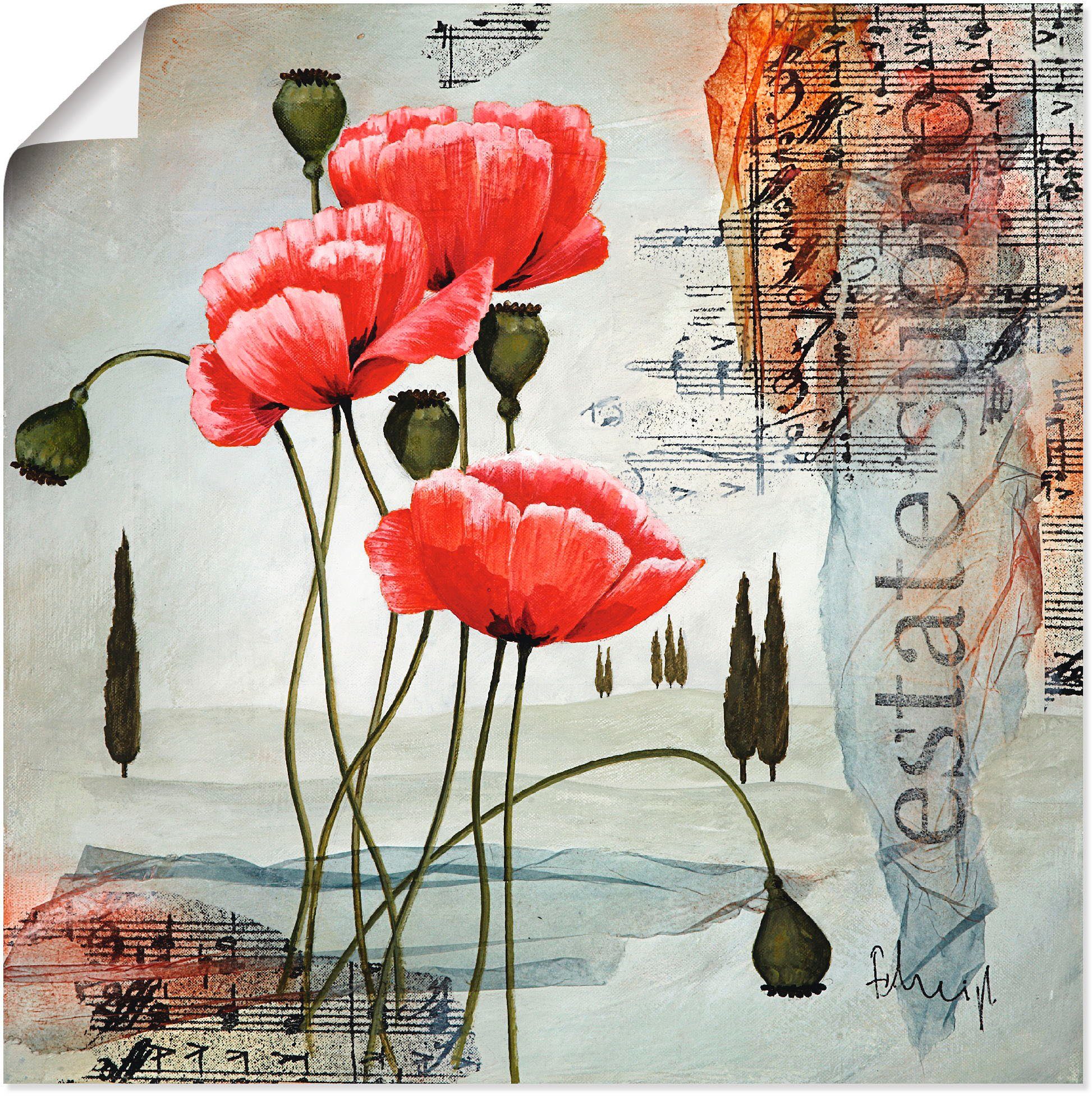 Artland Wandbild Klatschmohn, Blumen (1 St), als Leinwandbild, Плакат, Wandaufkleber in verschied. Größen