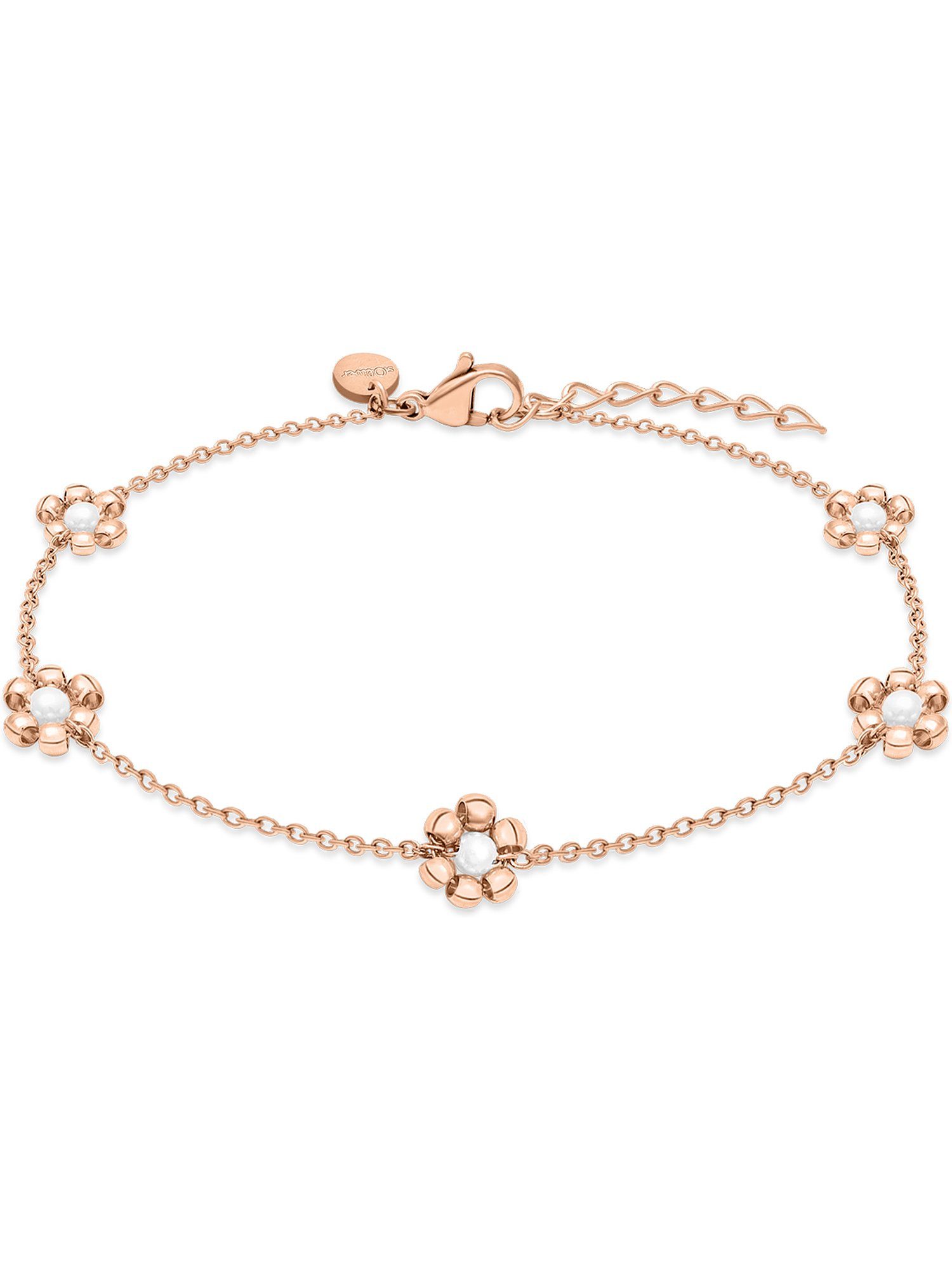 s.Oliver Armband S.Oliver Damen-Armband Edelstahl Blume