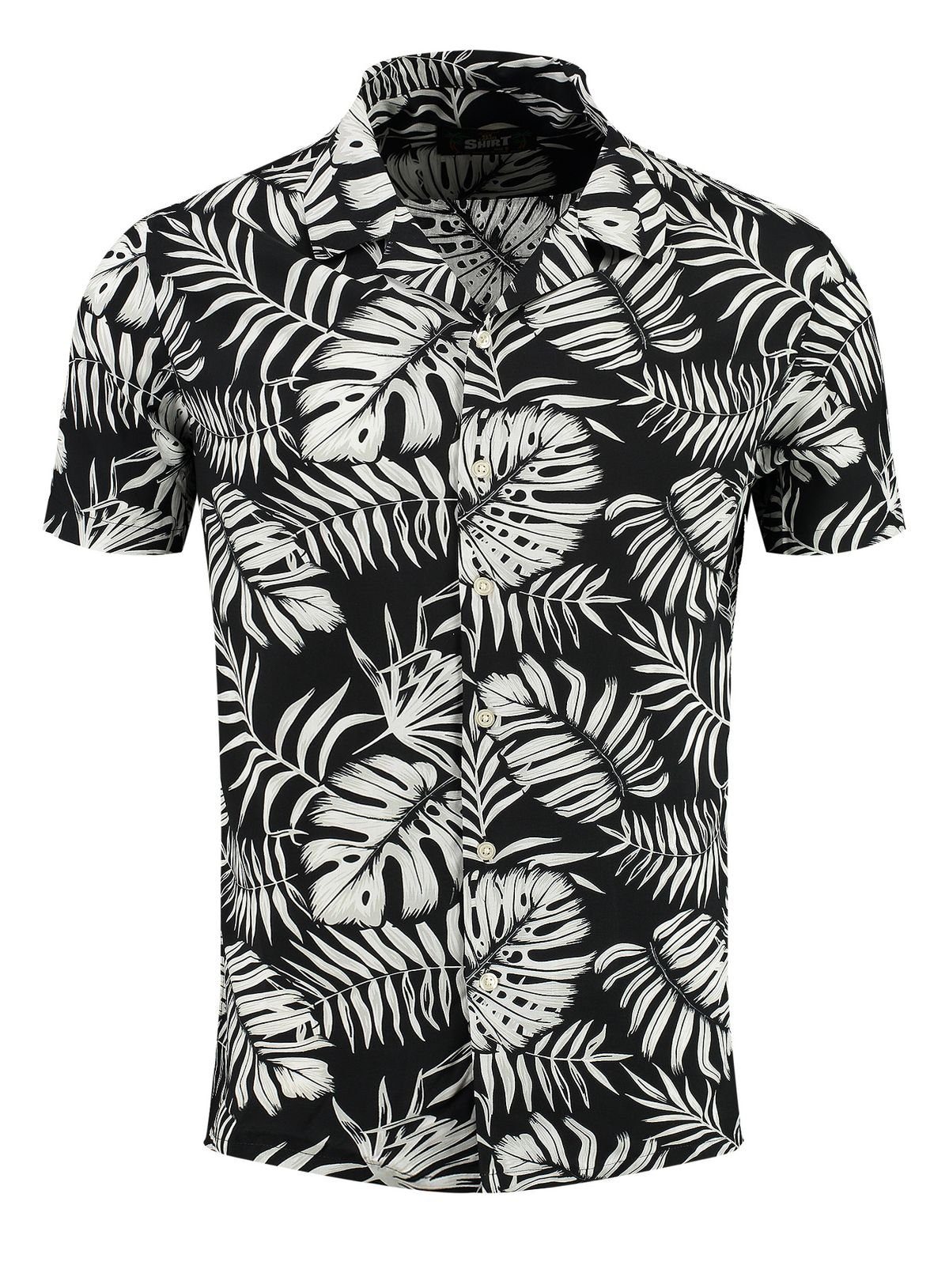Key Largo Hawaiihemd Herren Hawaii Freizeit Hemd Havanna MSH00009 Regular Kurzarm Kentkragen Gemustert