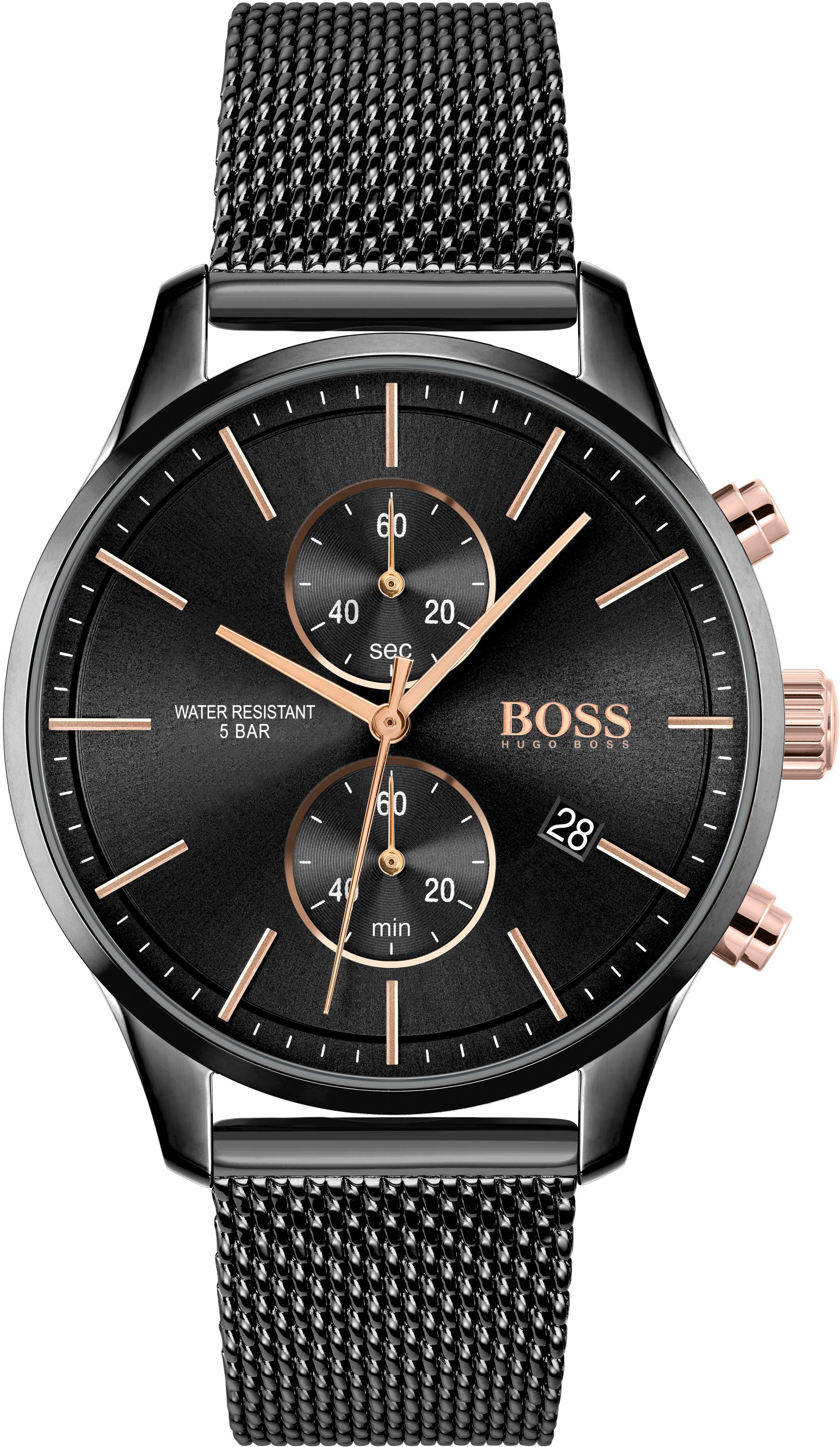BOSS Chronograph ASSOCIATE 1513811, Quarzuhr, Herrenuhr, Armbanduhr, Stoppf günstig online kaufen