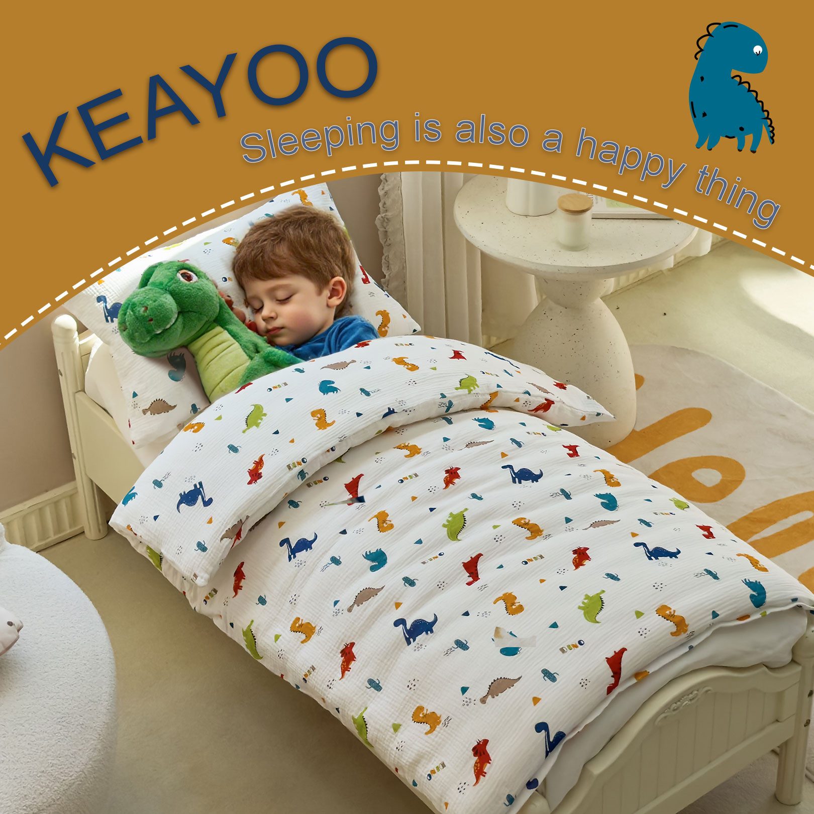 KEAYOO Kinderbettwäsche Muslin Bettwäsche Baumwolle Double Gauze, 2 teilig, günstig online kaufen