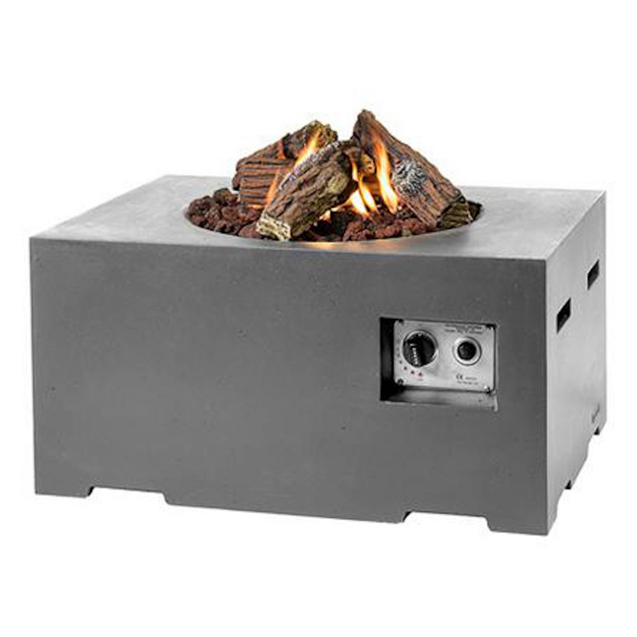 Happy Cocooning Feuertisch Happy Cocooning Mania Feuertisch klein grau 12kW rechteckig inkl. 5kg