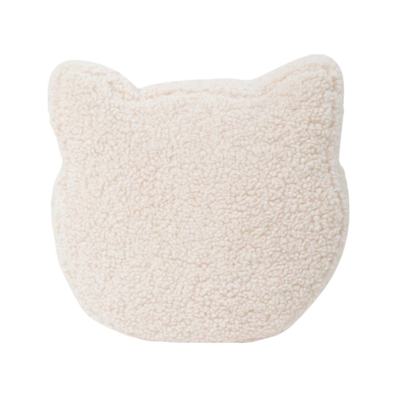 Zayno Babykissen Kuschelkissen "Mimi" aus Teddyfell in Katzenoptik, Atmungsaktiv und wärmeregulierend