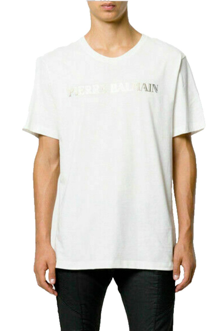 Balmain Paris T-Shirt Pierre Balmain Logo Baumwolle Top