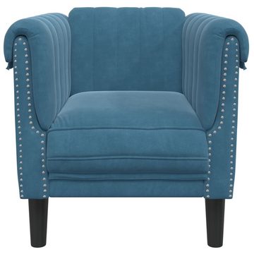 vidaXL Sofa Sessel Blau Samt