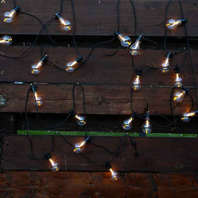 MARELIDA LED-Lichterkette LED Party Garten Lichterkette 20 LED koppelbar bis 100LED 9,5m, 20-flammig