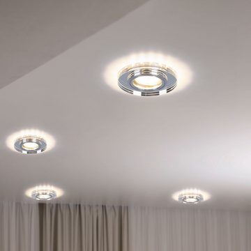 etc-shop LED Einbaustrahler, Leuchtmittel nicht inklusive, Warmweiß, 2er Set Einbau Strahler Wohn Schlaf Zimmer Deko LED Decken Lampen Flur