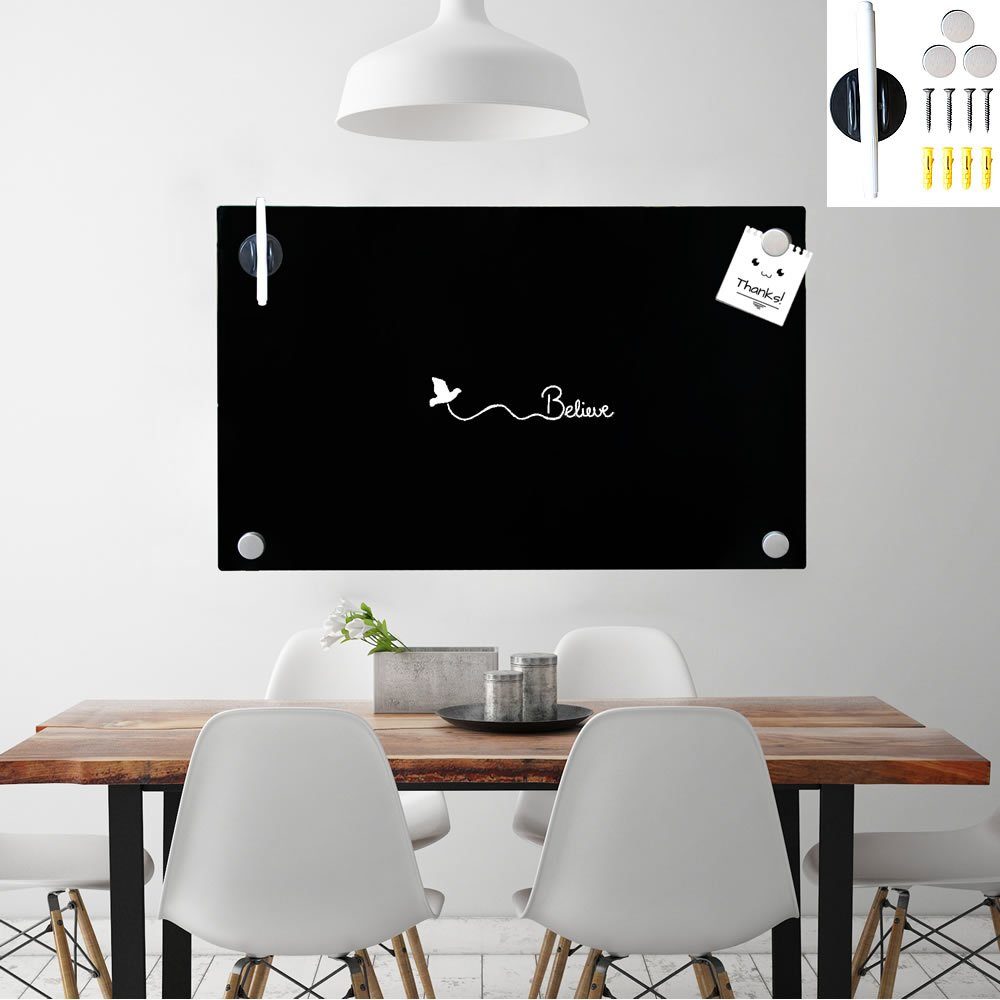 Mucola Magnettafel Glasmagnettafel Schwarz Memoboard Wandtafel günstig online kaufen