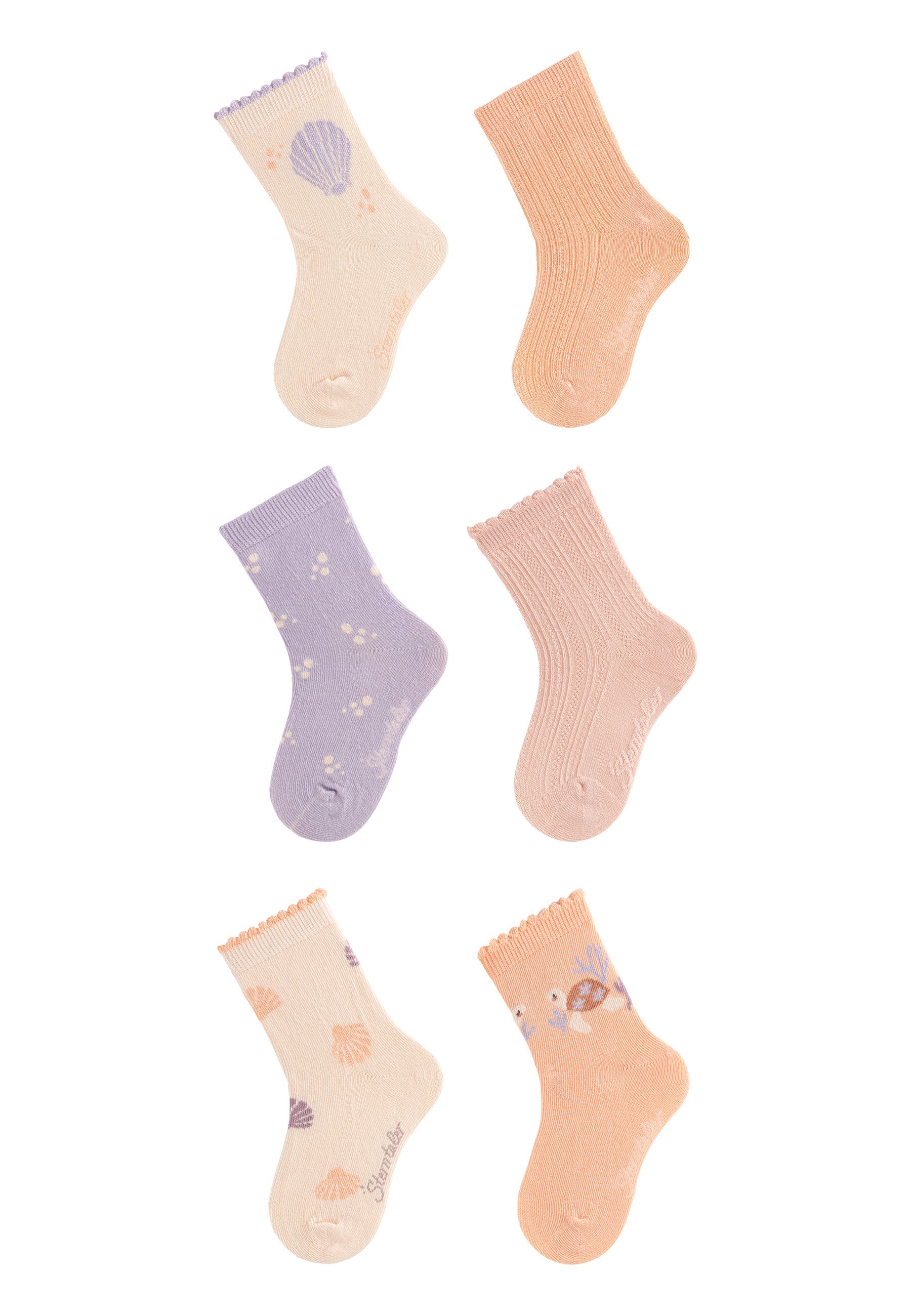 Feinsöckchen Socken 6er-Pack Muscheln