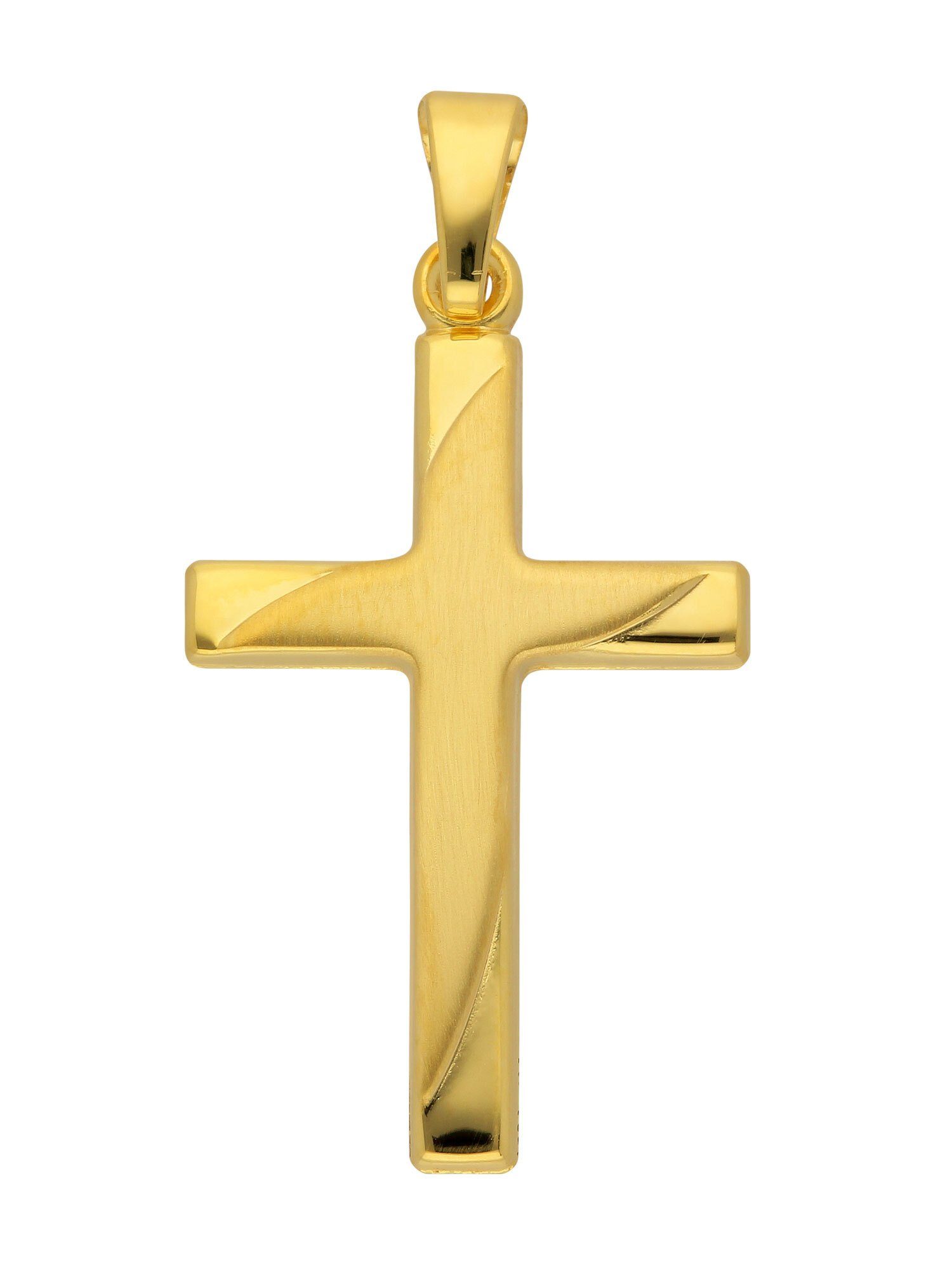 Kettenanhänger Kreuz Goldschmuck Adelia´s Gold Damen & für 585 Anhänger, Herren