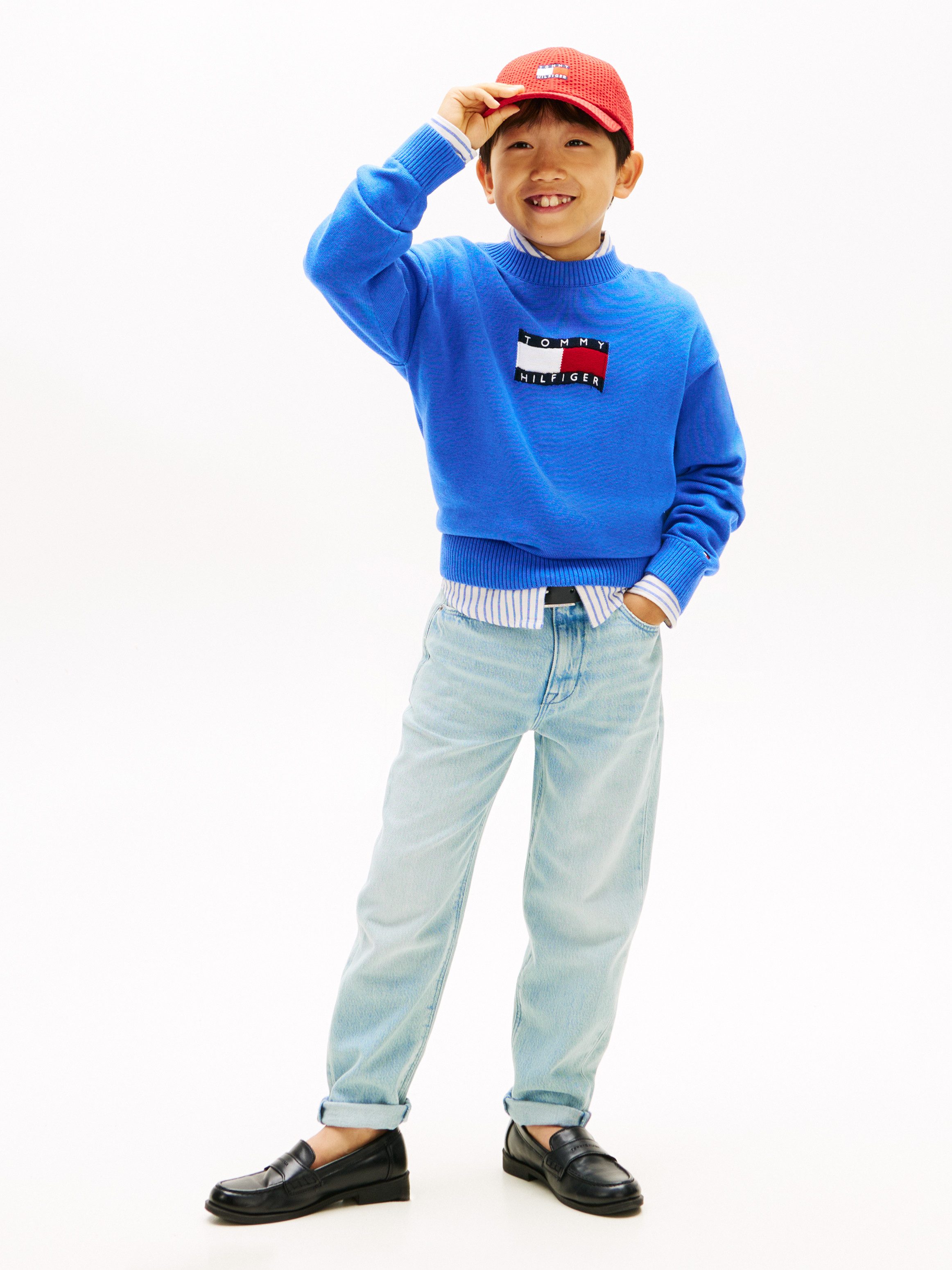 Tommy Hilfiger 5-Pocket-Jeans ARCHIVE LIGHT BLUE JEANS Kinder bis 16 Jahre, mit Fade-Effekt, regular fit