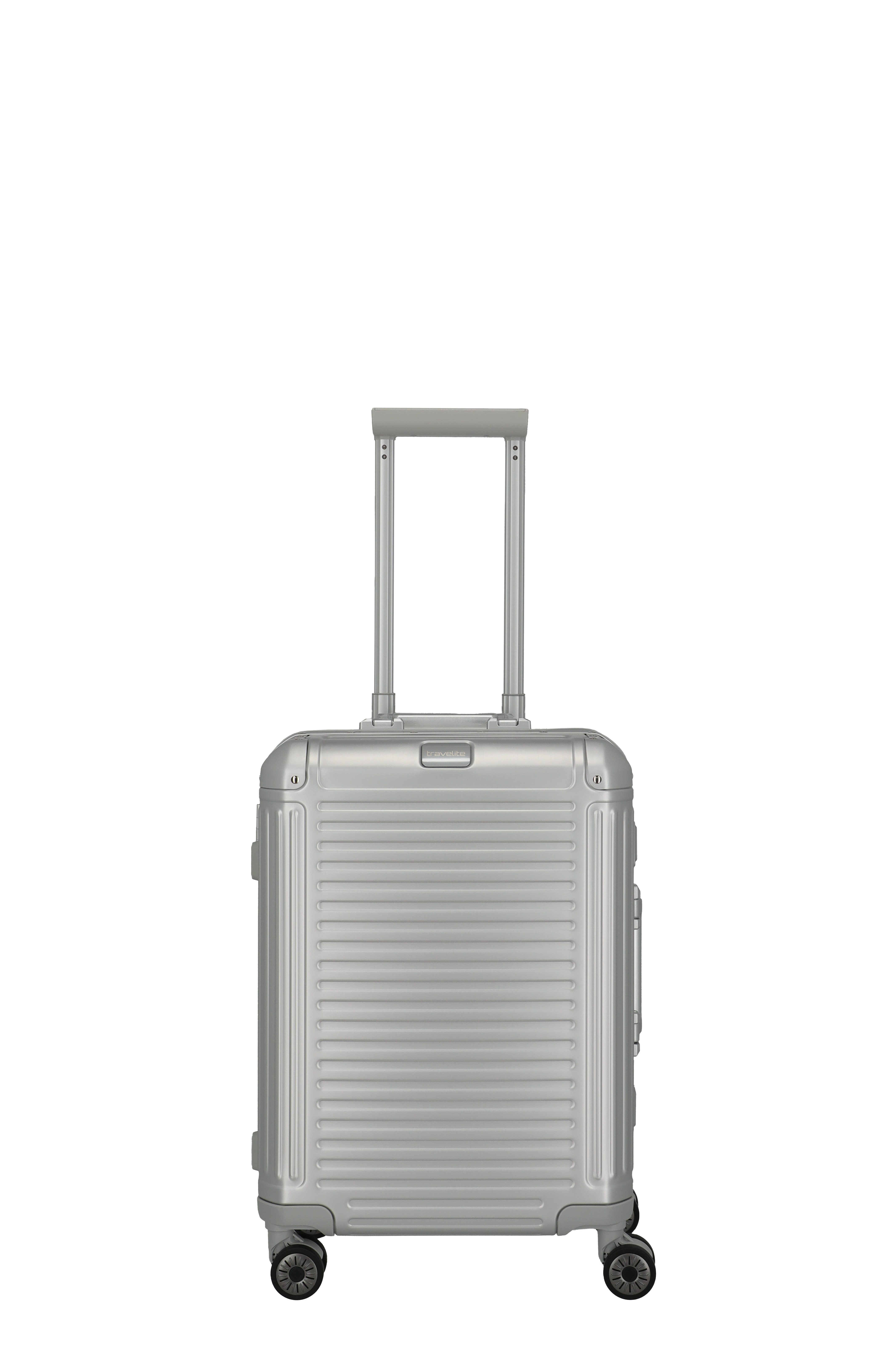 travelite Hartschalen-Trolley NEXT Trunk Reisekoffer Aluminium, 4 Rollen, Koffer, mit extra großem Stauraum und stabilem Rahmen