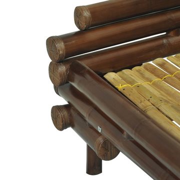 vidaXL Bett Bettgestell Dunkelbraun Bambus 140×200 cm