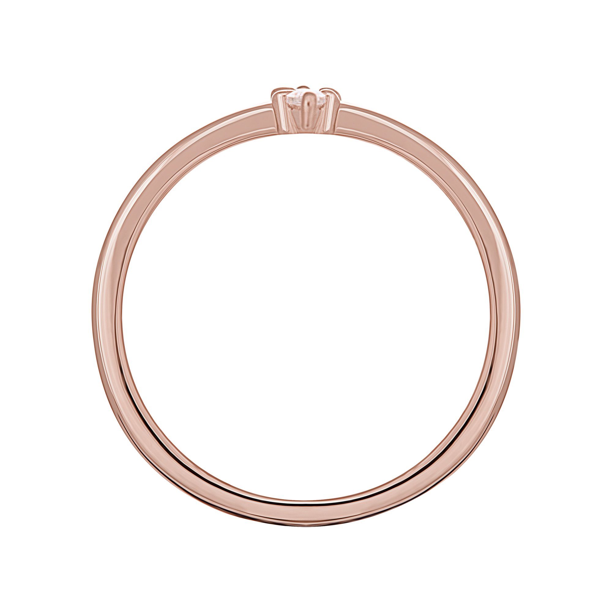 rosévergoldet 925 Zirkonia CAÏ Silber Fingerring roségold mit
