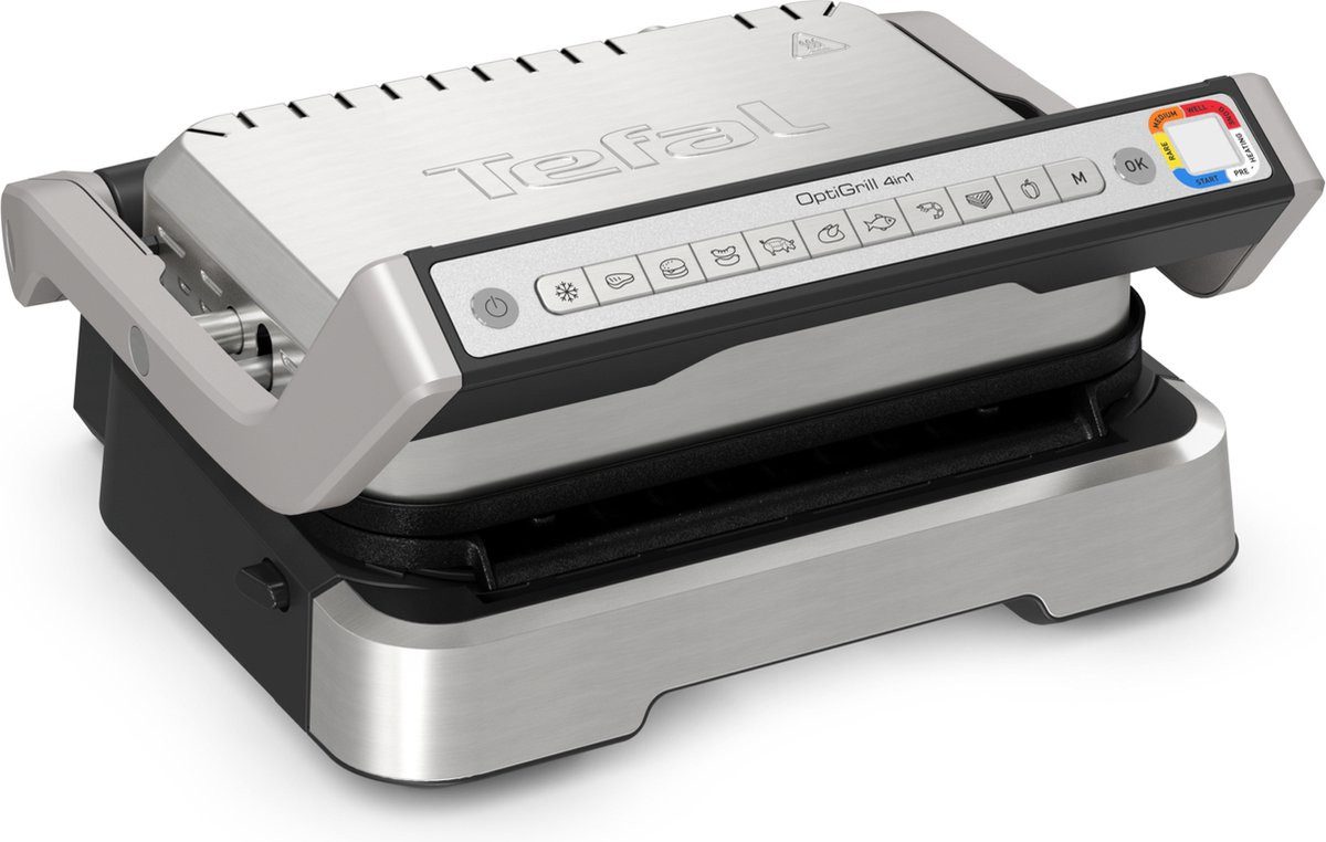 Tefal Tischgrill OptiGrill 4in1 Kontaktgrill GC774D, Einfache Reinigung, 29 x 41,2 x 46,6 cm, 10,1 kg