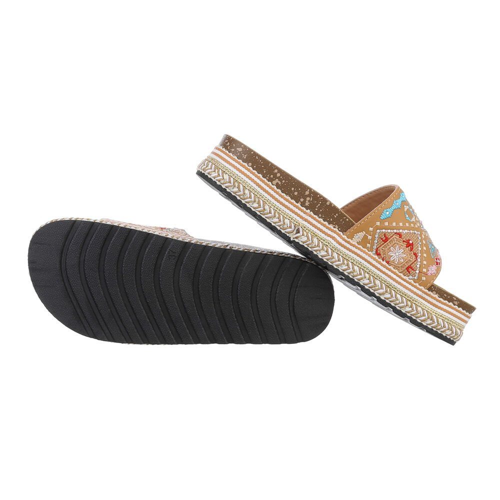 Ital-Design Damen Mules Freizeit Plateausandaletten (85698086) Flach Pantol günstig online kaufen