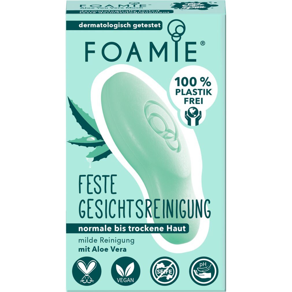 FOAMIE Duschgel Aloe You Vera Much Aloe Vera Peeling Seife 60 g