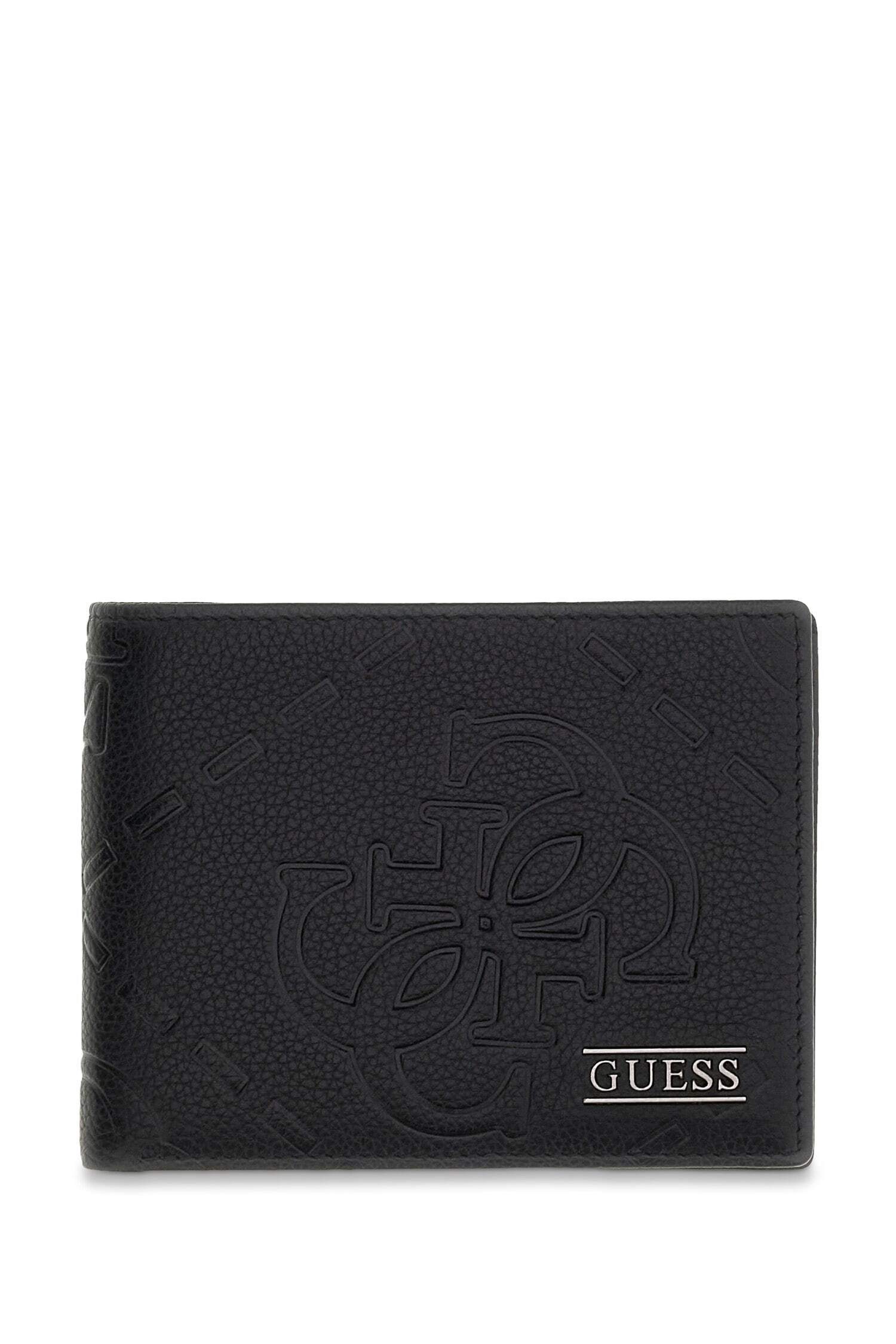 Guess Geldbörse BOSTON BIFOLD M, Herren Geldbeutel, Portemonnaie mit modischer Logoprägung