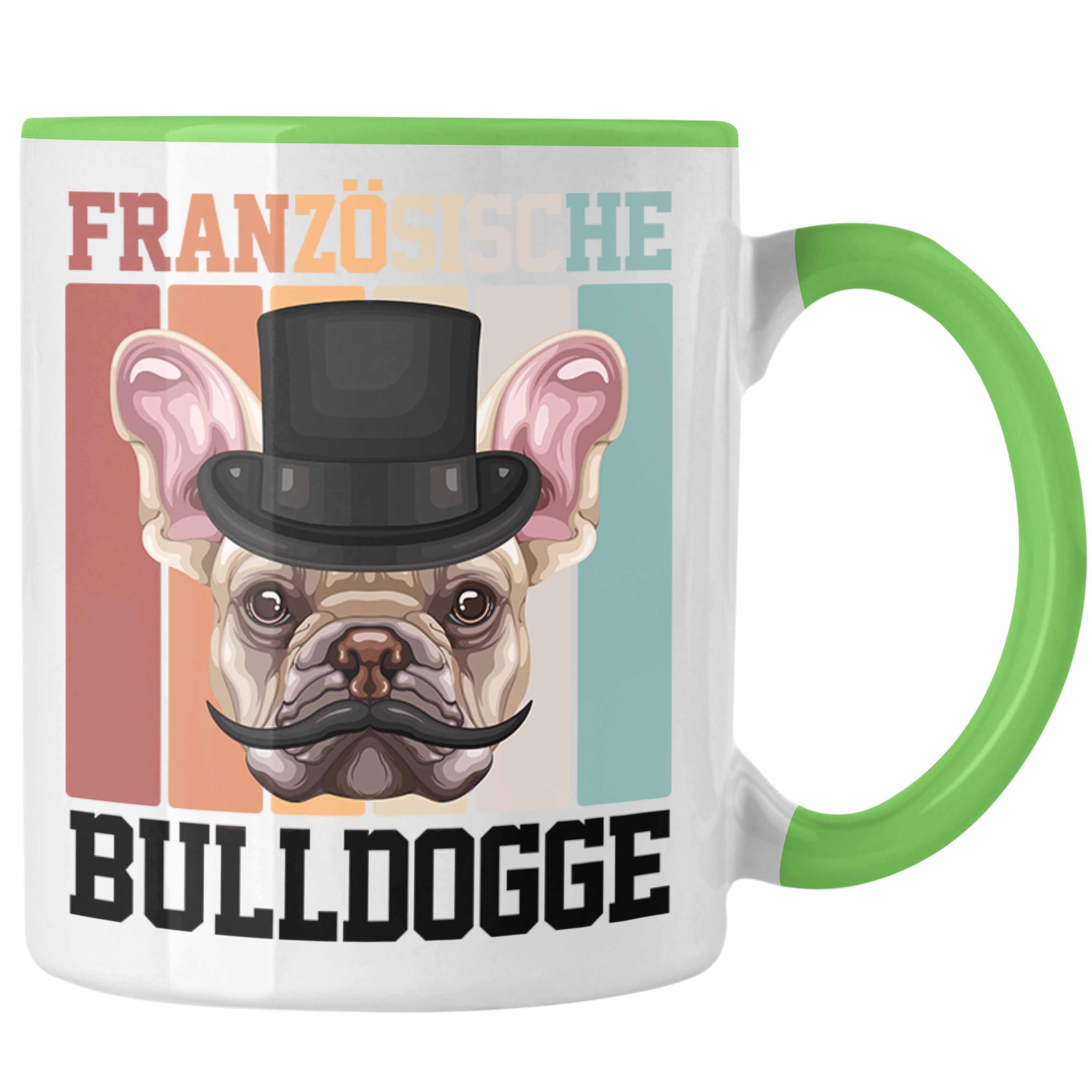 Trendation Tasse Französische Lustiger Geschen Geschenk Besitzer Grün Bulldogge Tasse Spruch
