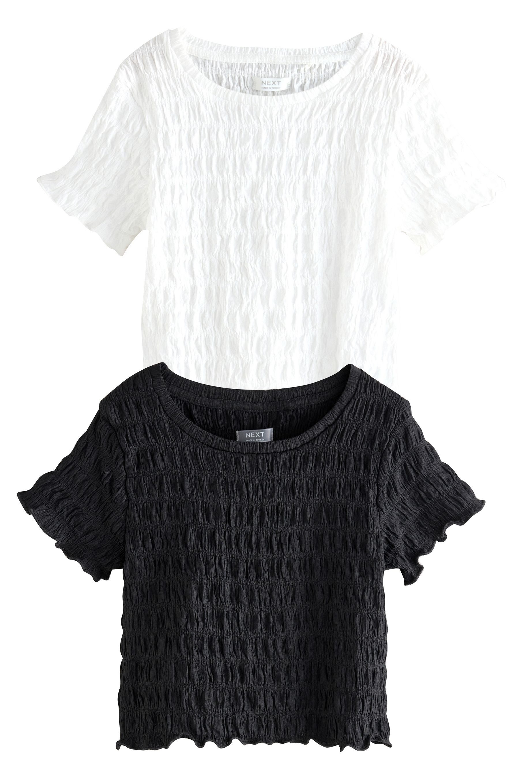 Next T-Shirt Strukturierte T-Shirts, 2er-Pack (2-tlg) günstig online kaufen