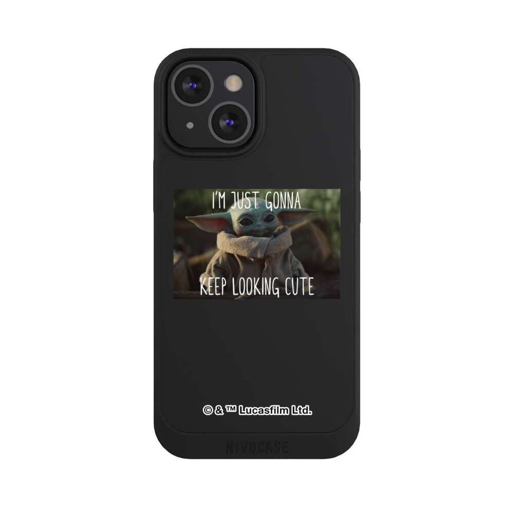 NIVOCASE Handyhülle Star Wars Baby Yoda The Child Star Wars The Child Cute Transparent, Apple iPhone 13 Mini Handyhülle Hülle NIVOpure Case Schwarz