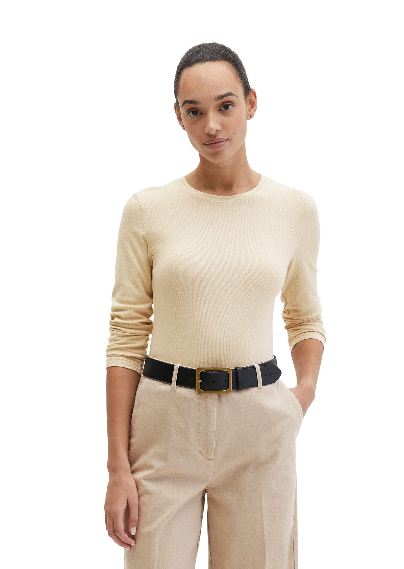Langarmshirt aus Rippjersey