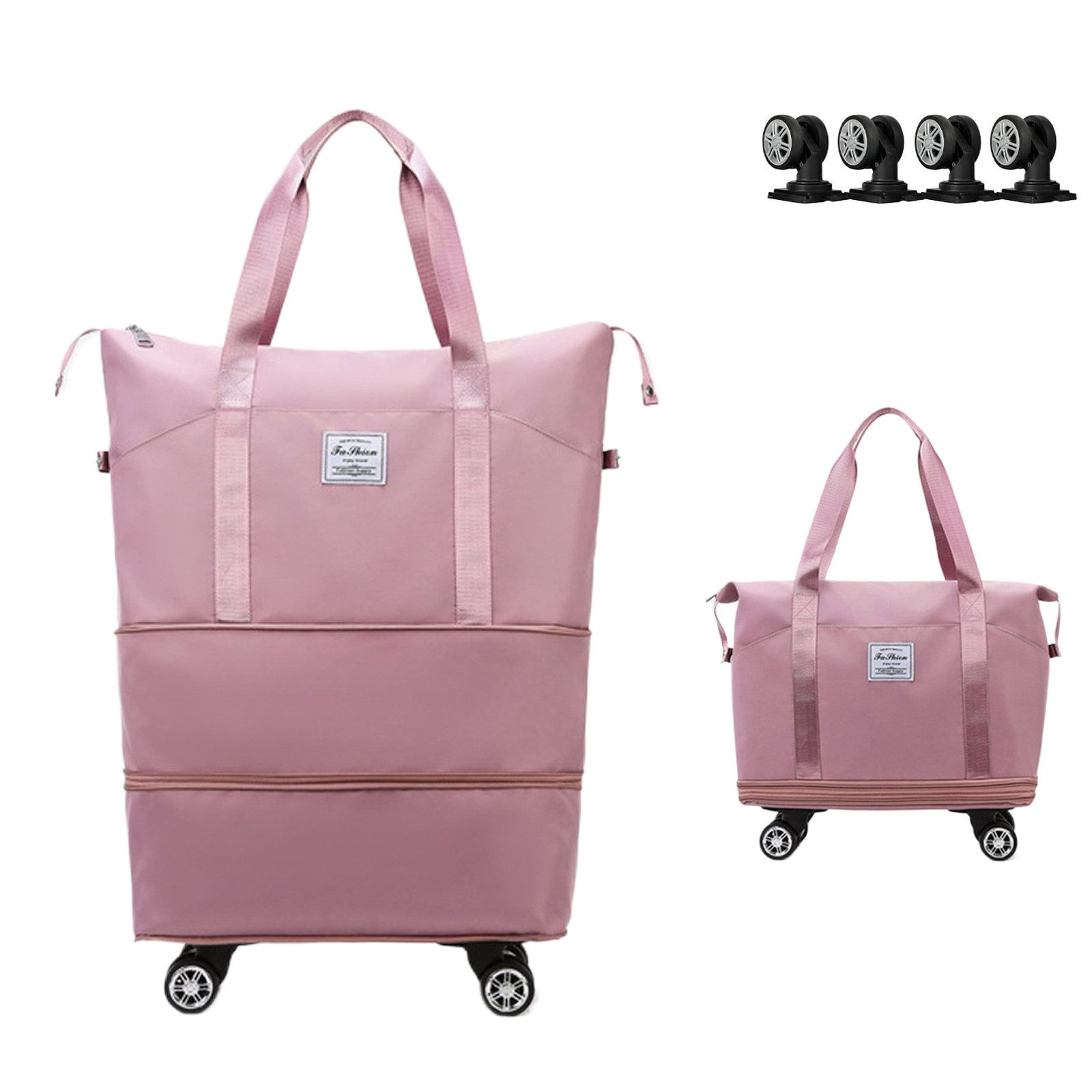 Coonoor Reisetasche Große Erweiterbare Reisetasche mit Rollen, faltbare Handgepäcktasche (1-tlg), mit abnehmbaren Rollen, ideal für Reisen, Sport, Camping