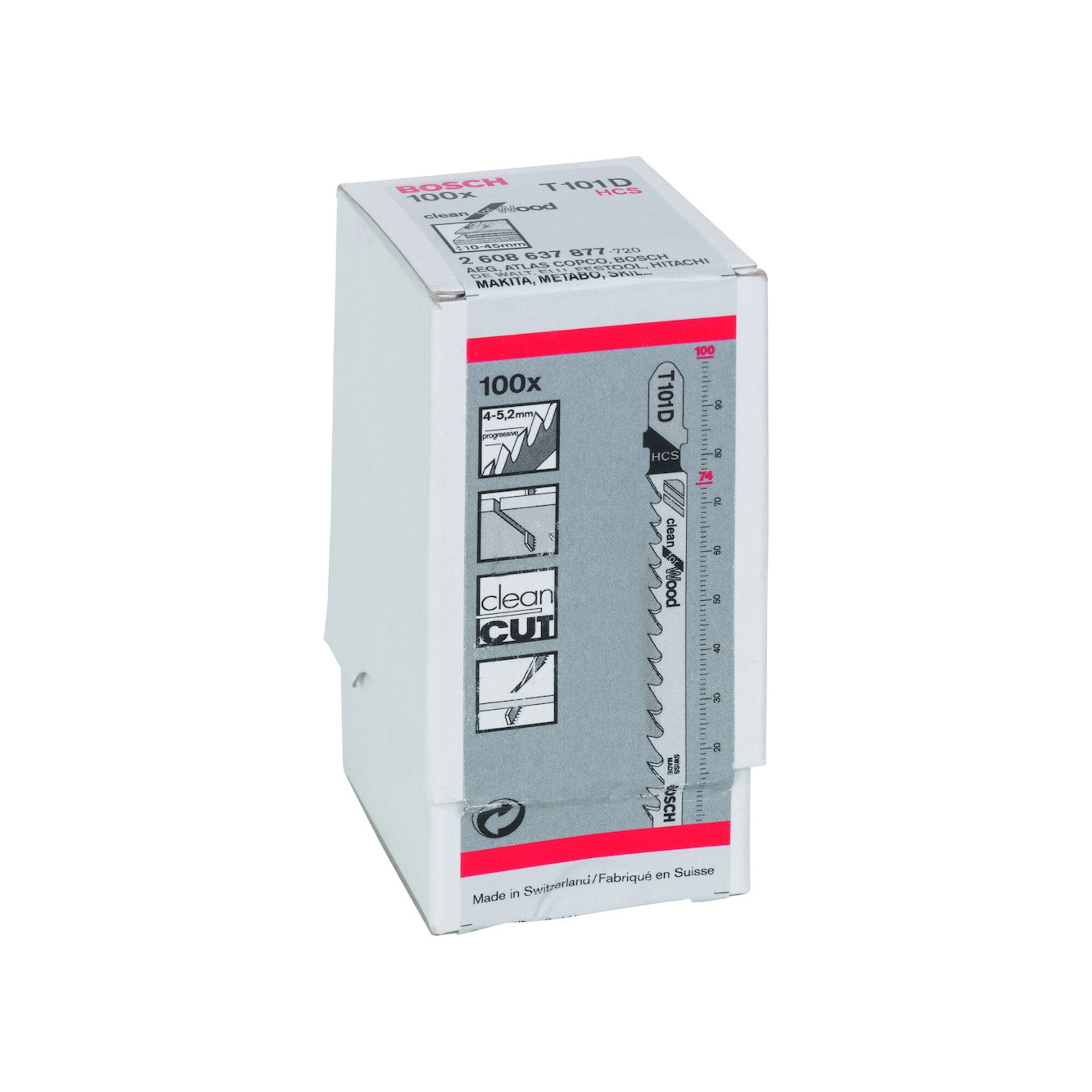 Bosch Professional Stichsägeblatt Bosch Stichsägeblatt T 101 D VE à 100 Stück Clean for Wood