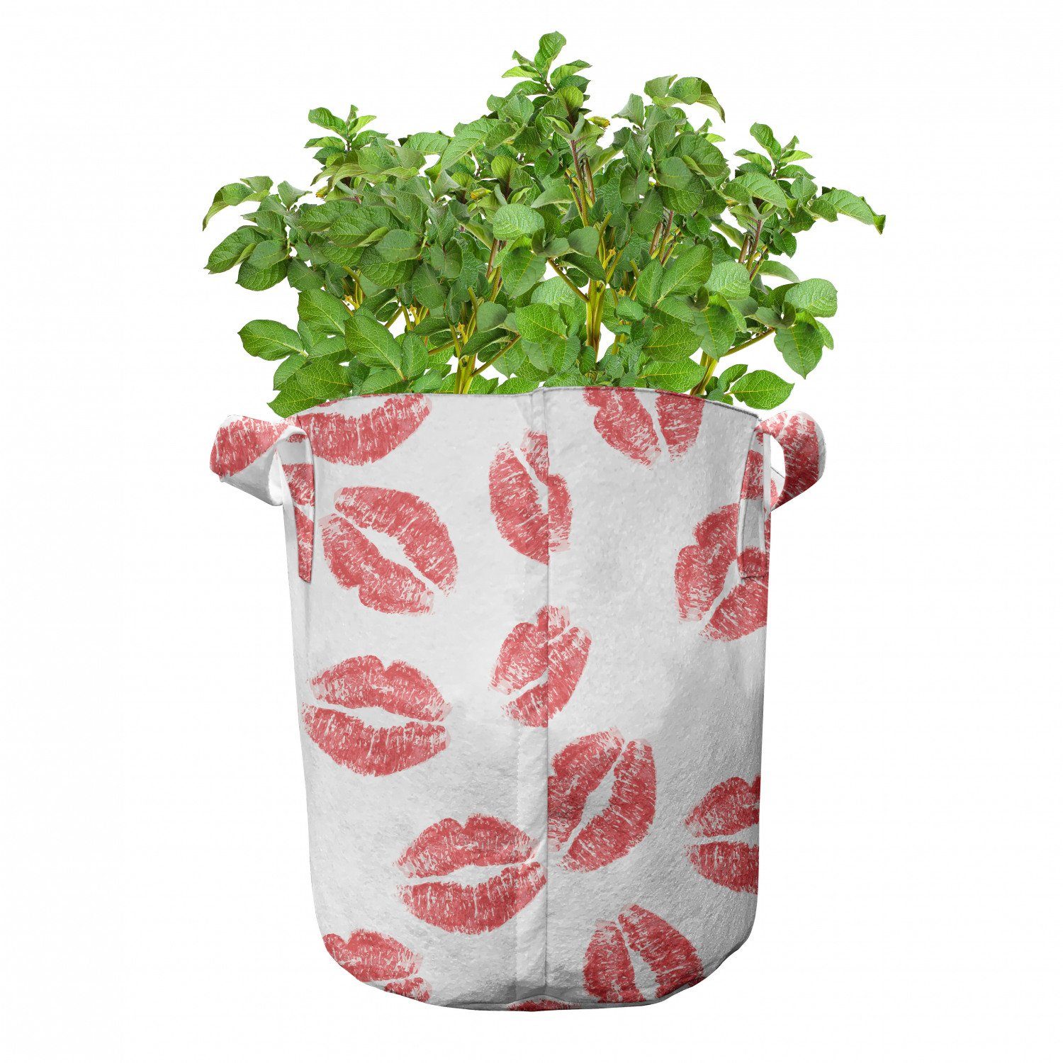 Abakuhaus Pflanzkübel hochleistungsfähig Stofftöpfe Marks Lippenstifte Kuss Feminin Griffen für Red mit Pflanzen