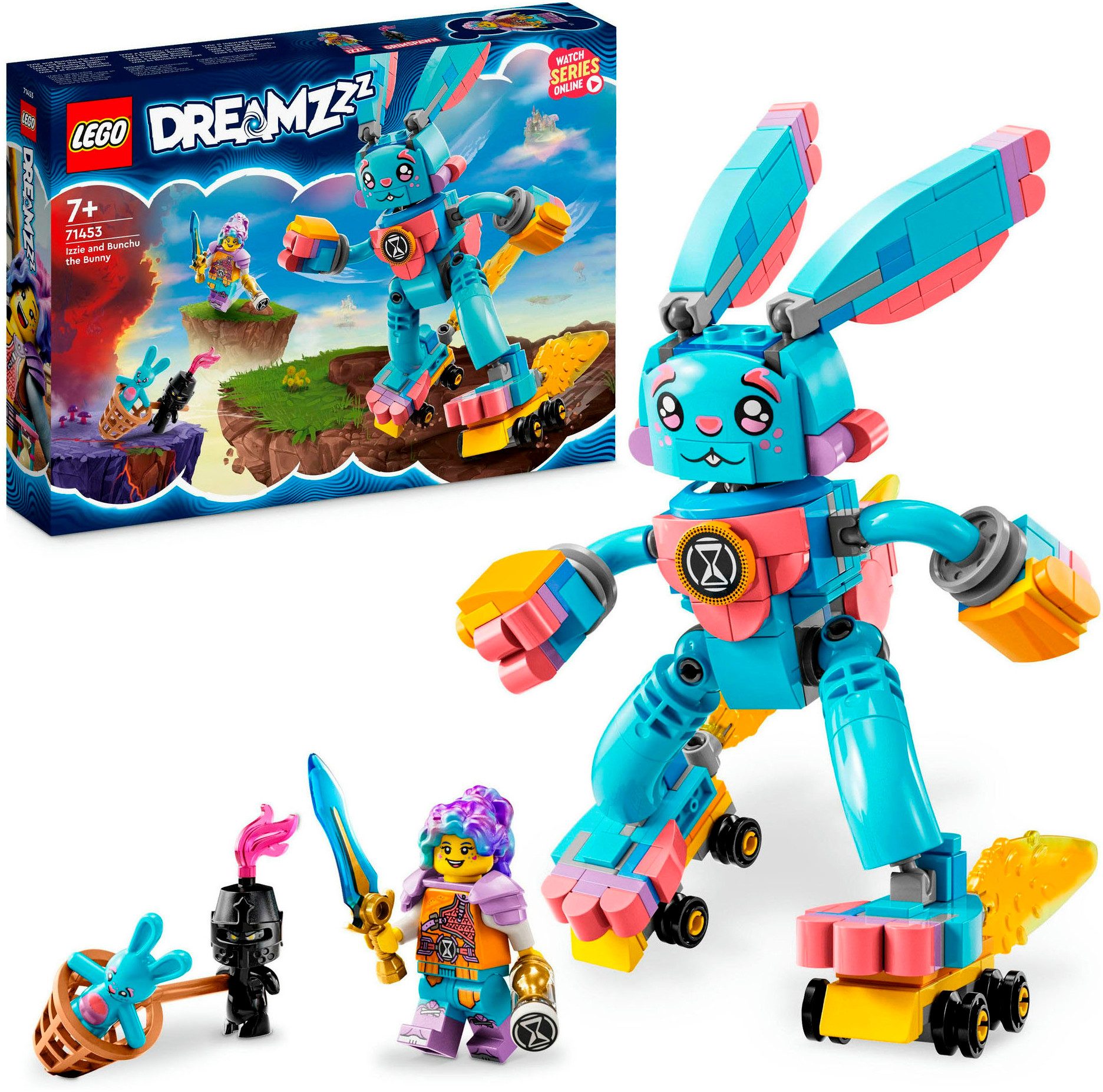 LEGO® Konstruktionsspielsteine Izzie und ihr Hase Bunchu (71453), LEGO® DREAMZzz™, (259 St), Made in Europe