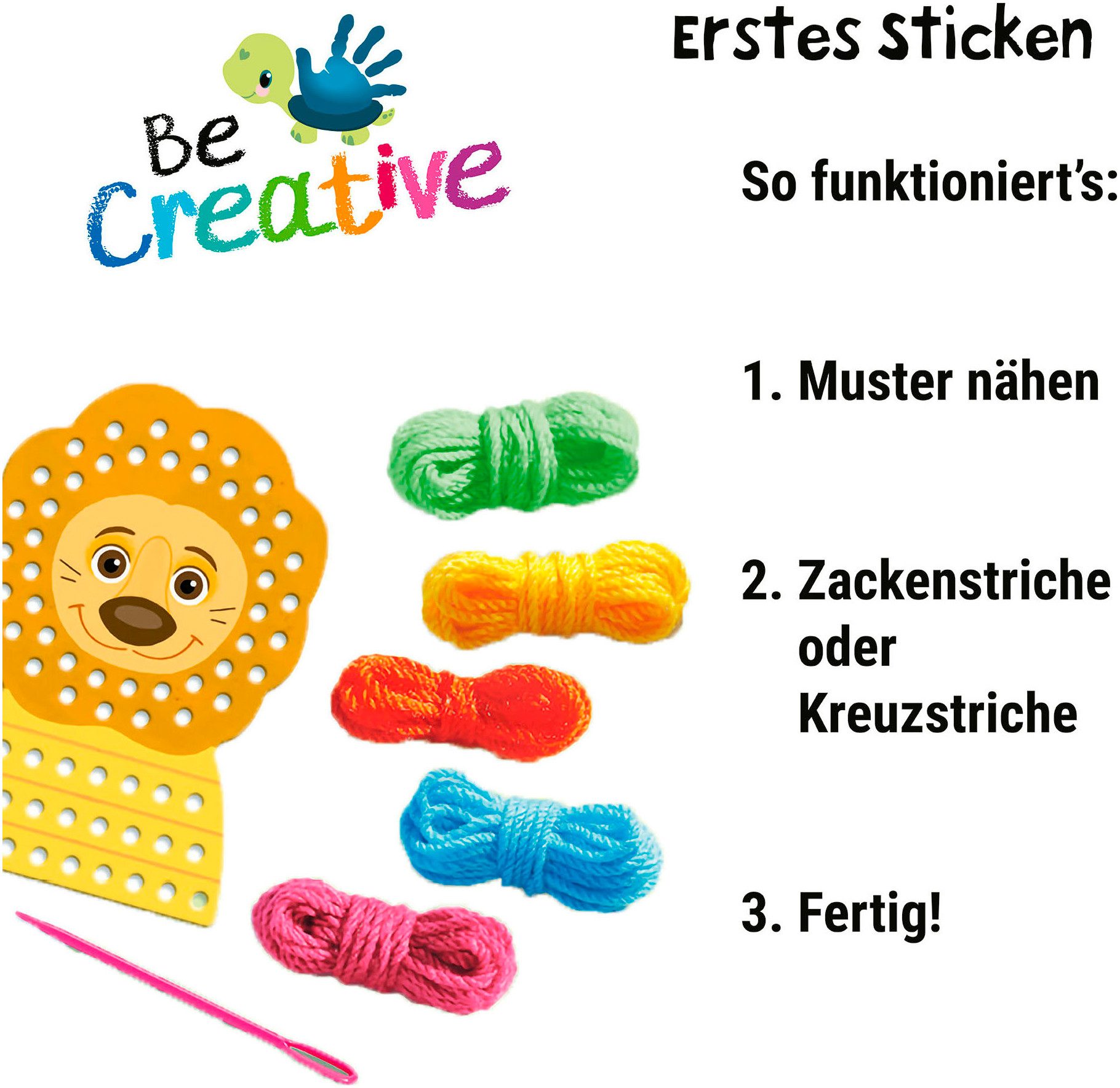 Ravensburger Kreativset BeCreative Mini, Sticken ohne Nadel, Made in Europe