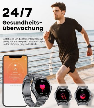 Lige 400 mAh Männer's Smartwatch (1,43 Zoll, Android / iOS), Mit Bluetooth-Anrufsprachchat Always-on-Display