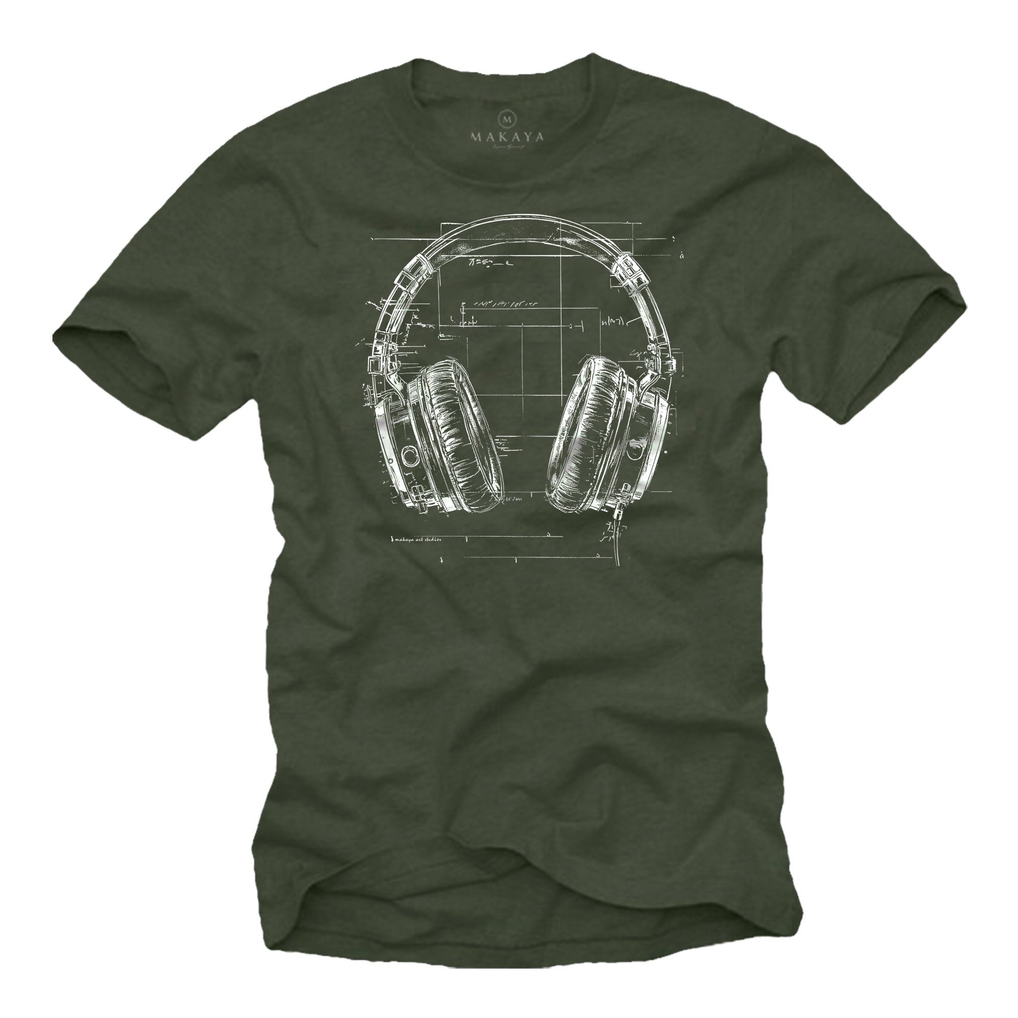 MAKAYA T-Shirt mit Kopfhörer Aufdruck für günstig online kaufen