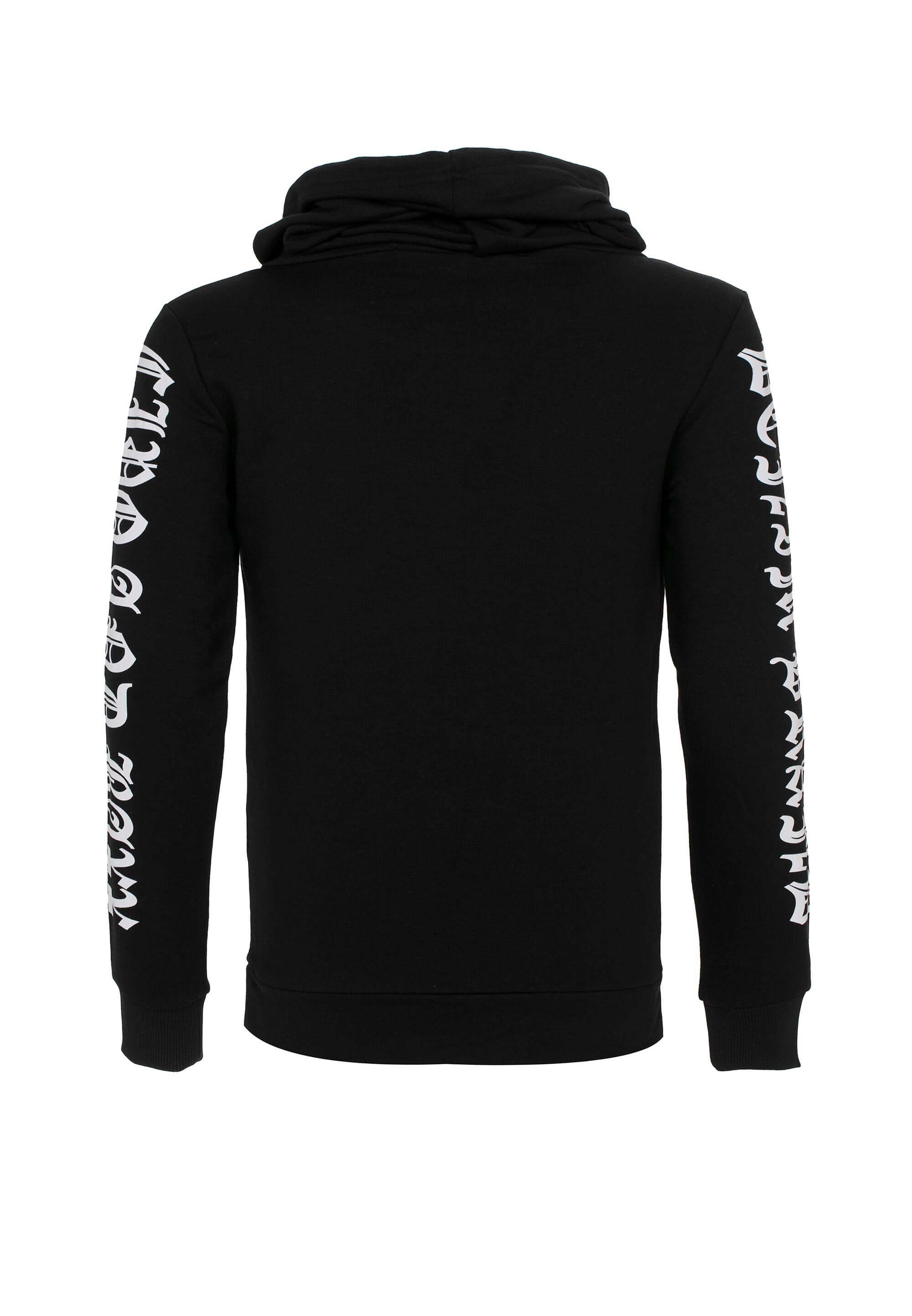 Cipo & Baxx Sweatshirt Schalkragen mit schwarz