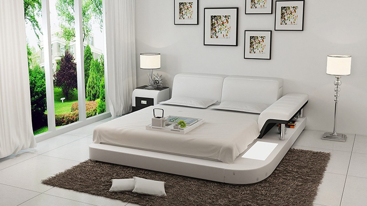 JVmoebel Polsterbett Design Bett XXL Big Кровати Leder Hotel Polster Multifunktion (Bett), Made in Europa