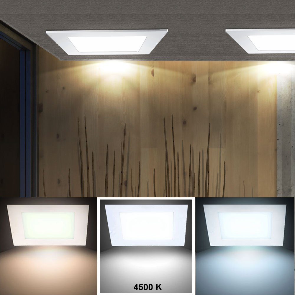 V-TAC LED Panel, LED-Leuchtmittel fest verbaut, Neutralweiß, LED Decken  Panel neutralweiß Wand Beleuchtung Wohn Raum Raster Leuchte Alu Einbau  Lampe V-Tac 4684