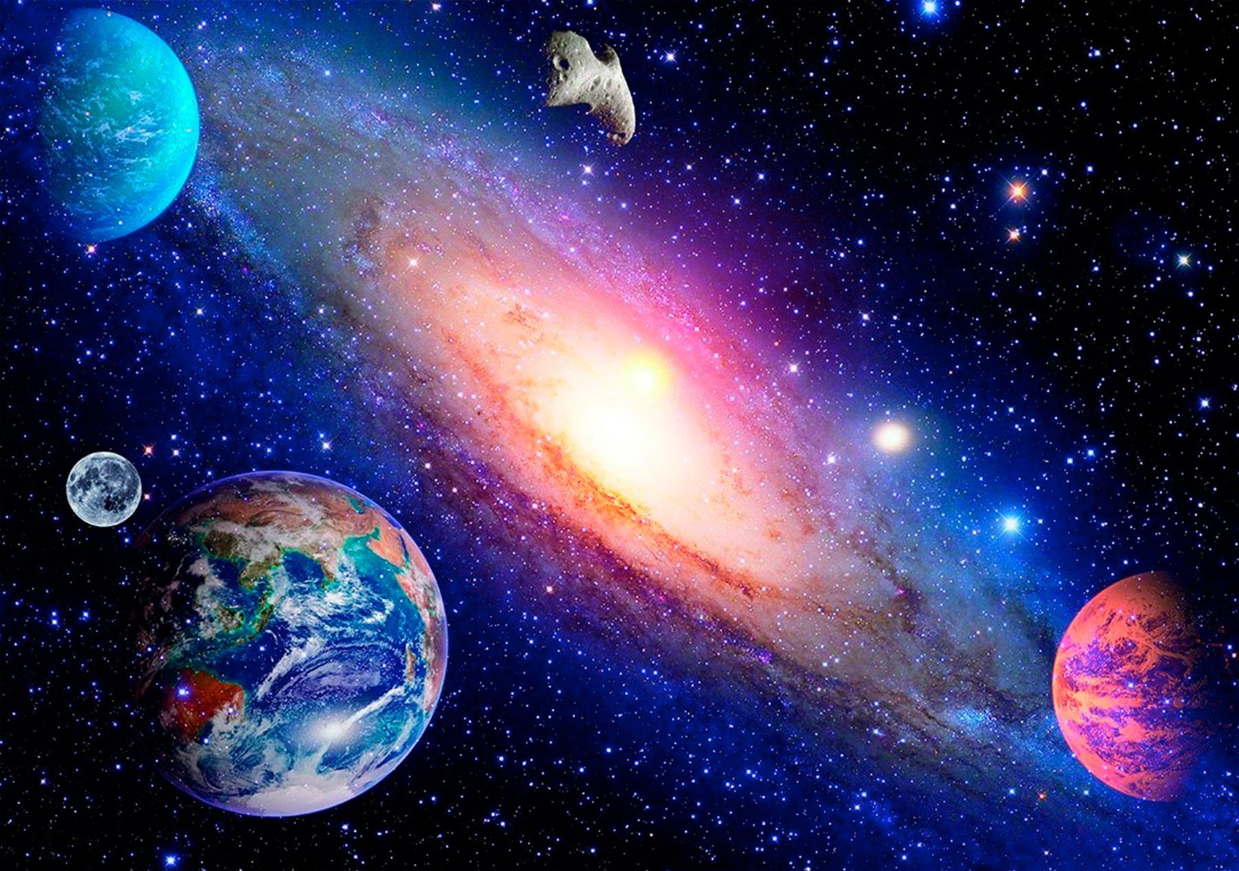 Papermoon Fototapete Solar System, glatt günstig online kaufen