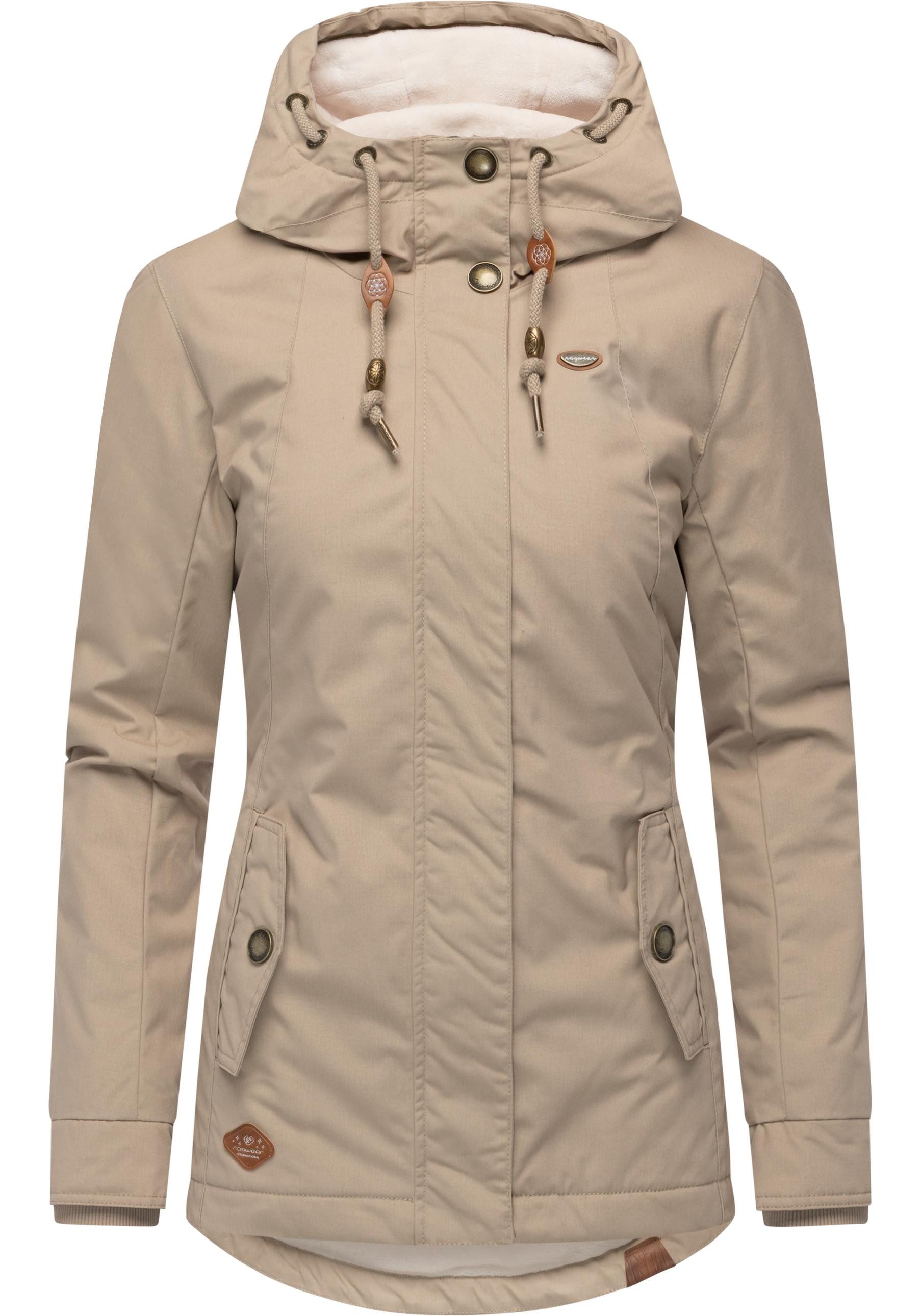 Ragwear Winterjacke Monade Damen Winterparka mit Kapuze und m. Fleece gefüt günstig online kaufen