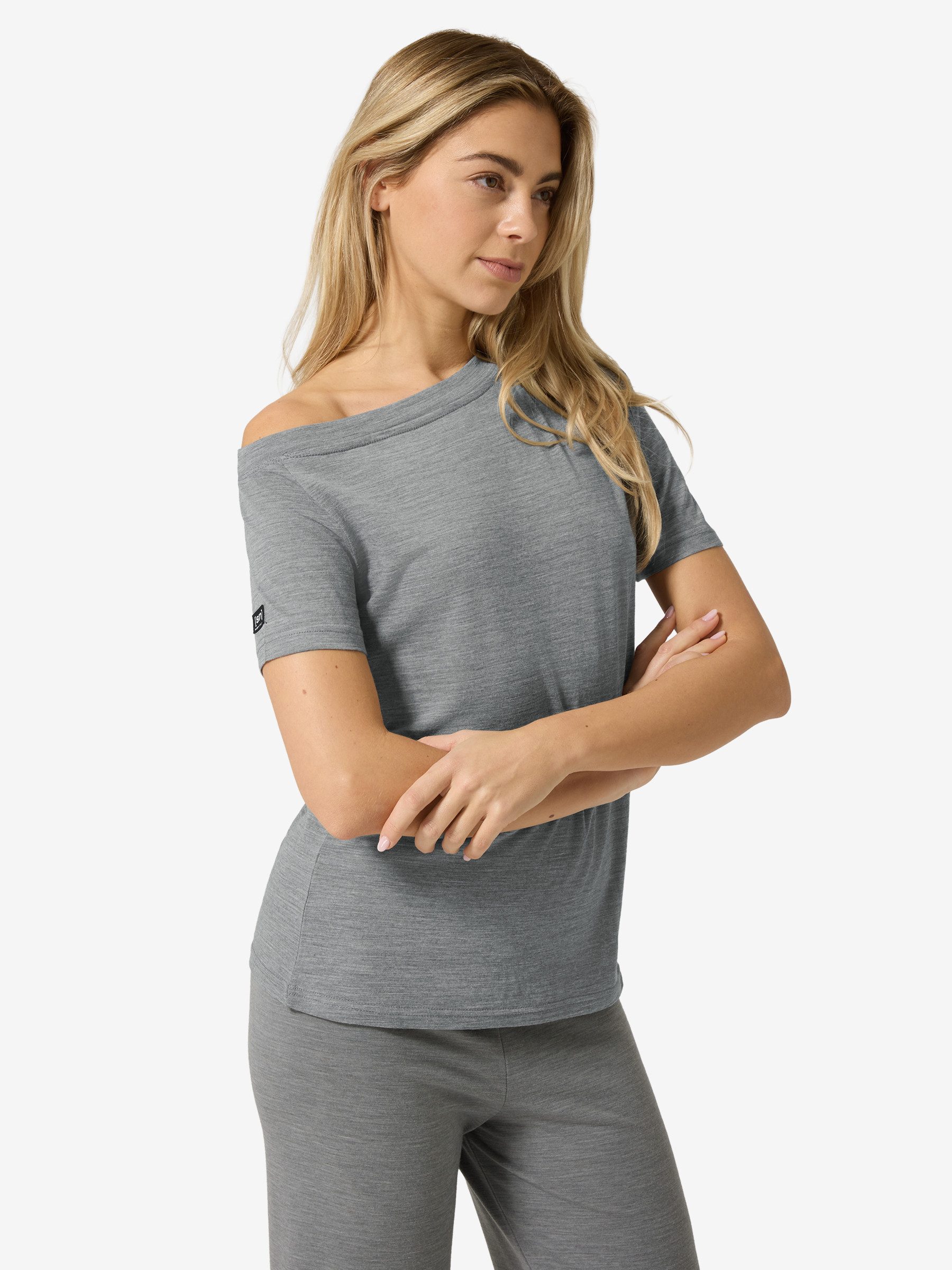T-Shirt für Damen,Merino W DROP SHOULDER TEE