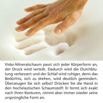 Matratzenersatzbezug 3D Visko-Mineralschaum Bezug Bestschlaf, für die 4cm Auflage