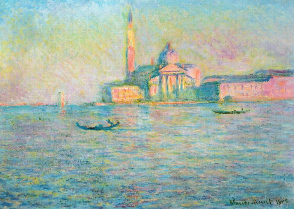 "Venedig, Kunstkarte Monet Postkarte Giorgio San Maggiore" Claude