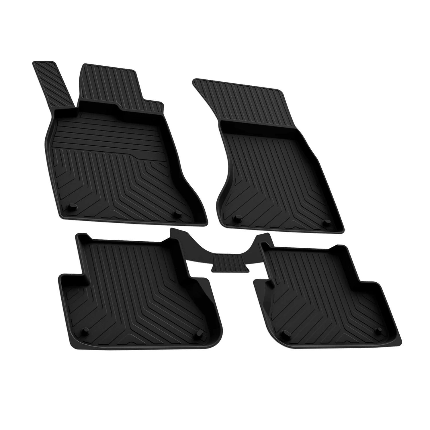 OMAC Auto-Fußmatten 2007-2016 Audi A4 Limo Avant Allroad B8 Fußmatten Gummi Schwarz 4 tlg (4 St), für Audi A4 B8 Stufenheck Avant Allroad 2007-2016 Audi A4 B8 Stufenheck Avant Allroad 2007-2016, Antirutsch,Wasserfest,Einfache Installation