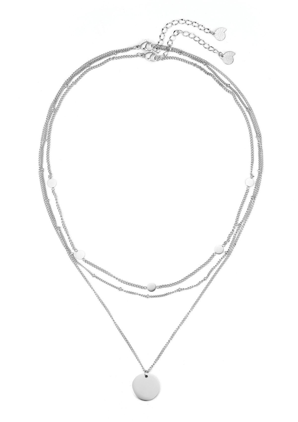 Hey Happiness Collier-Set Geo Plättchen Kette in Set, Layer Edelstahlkette, günstig online kaufen