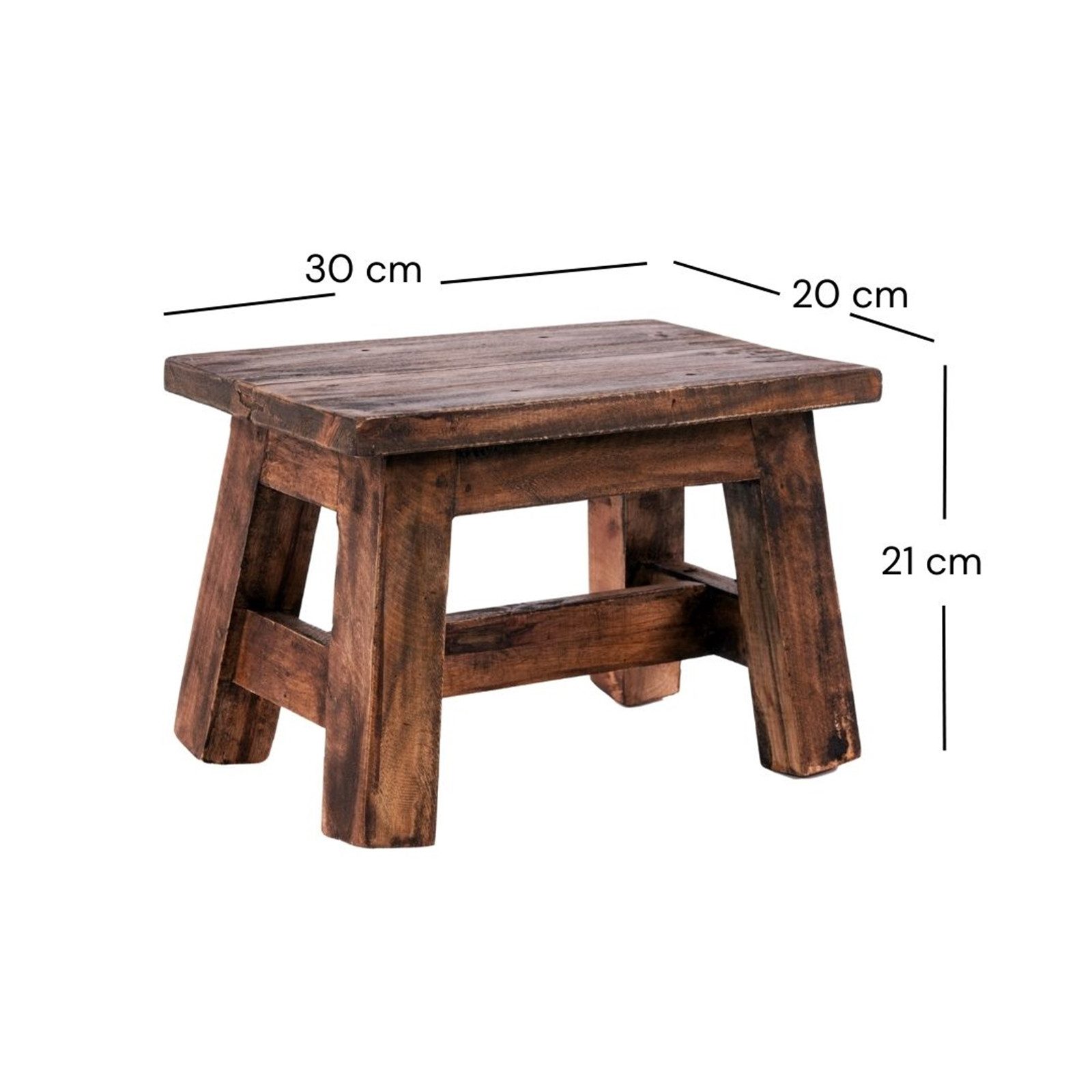 DESIGN DELIGHTS Hocker FUSSHOCKER Monte, 30x21cm(BxH), kleiner Holzhocker a günstig online kaufen