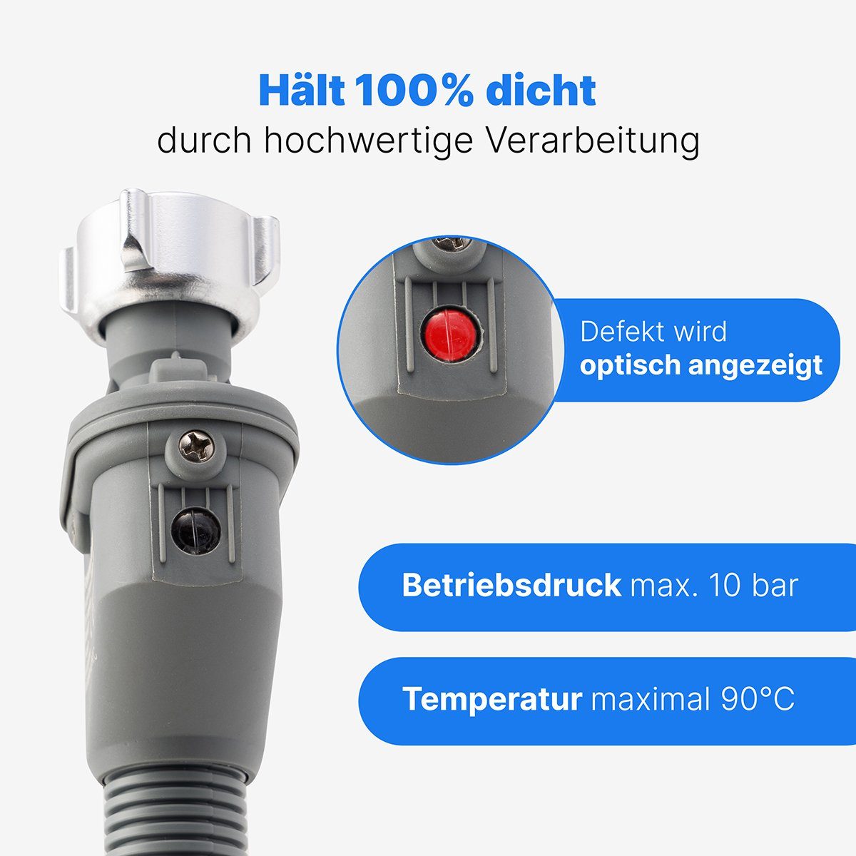 BOMANN Zulaufschlauch Aquastop Wasserschlauch, Wasserschlauch f. Geschirrspüler u. Waschmaschine