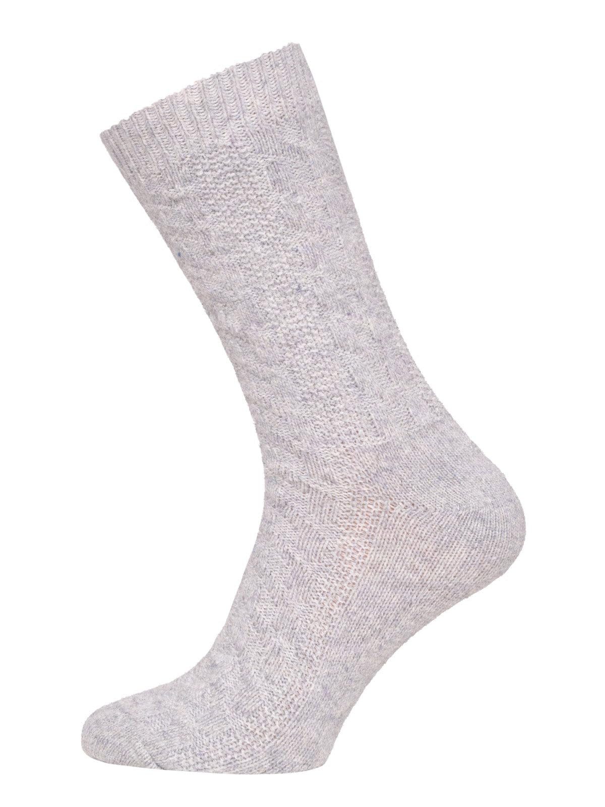 HomeOfSocks Socken Wollsocke aus 70% Lammwolle mit Zopfmuster Basic Feine und strapazierfähige Lambswool Wollsocken