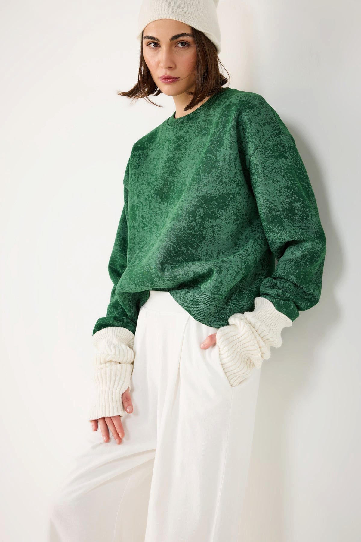 No Matter What Kapuzensweatshirt Sweatshirt mit Rundhalsausschnitt