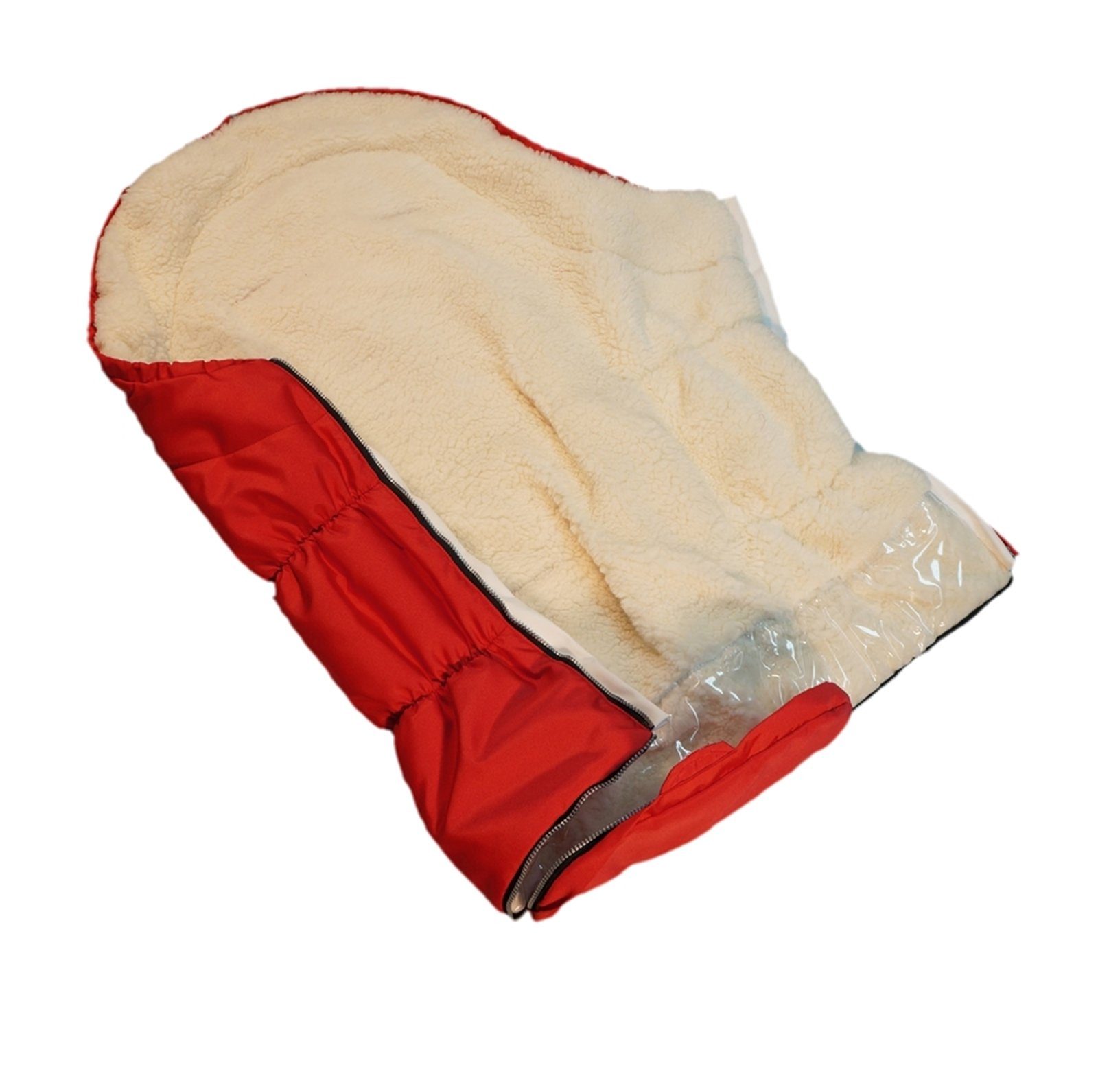 Eichhorn Kinderwagen Fußsack Mumien-Winterfußsack mit vorgenähten Gurtschlitzen (warmer Schlafsack/Fußsack für Kinderwagen und Buggys, Teddyfell (waschbar), innen folierter Fußbereich, Reißverschluss und Kordelzug