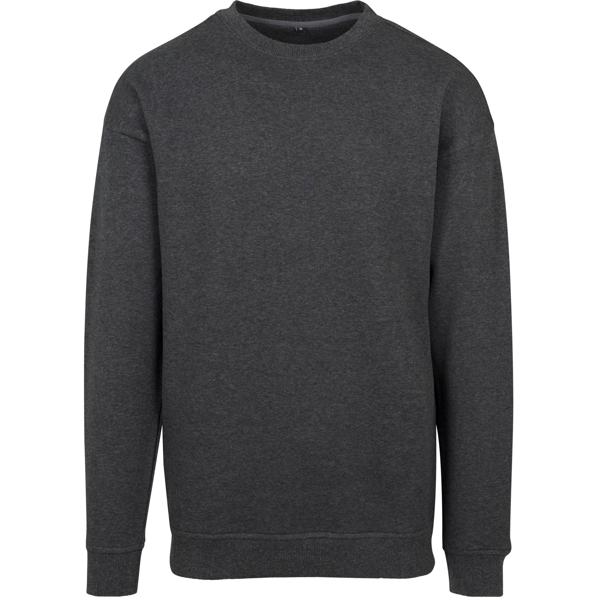 Build Your Brand Sweatshirt schwerer Herren Crewneck Sweater Pullover S bis 5XL schwarz